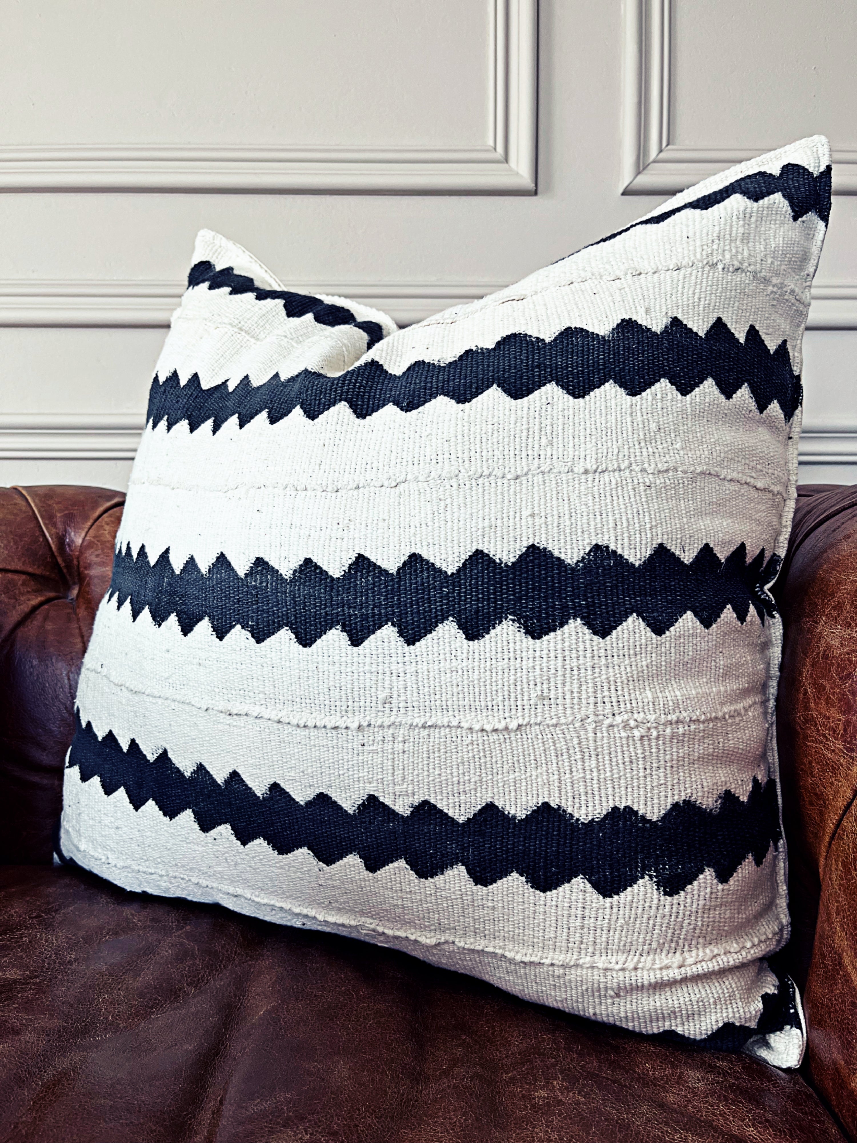 Cream Mudcloth Cushions