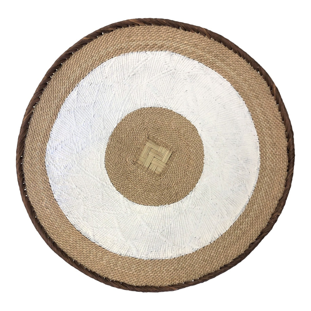 White Painted Tonga Basket 10