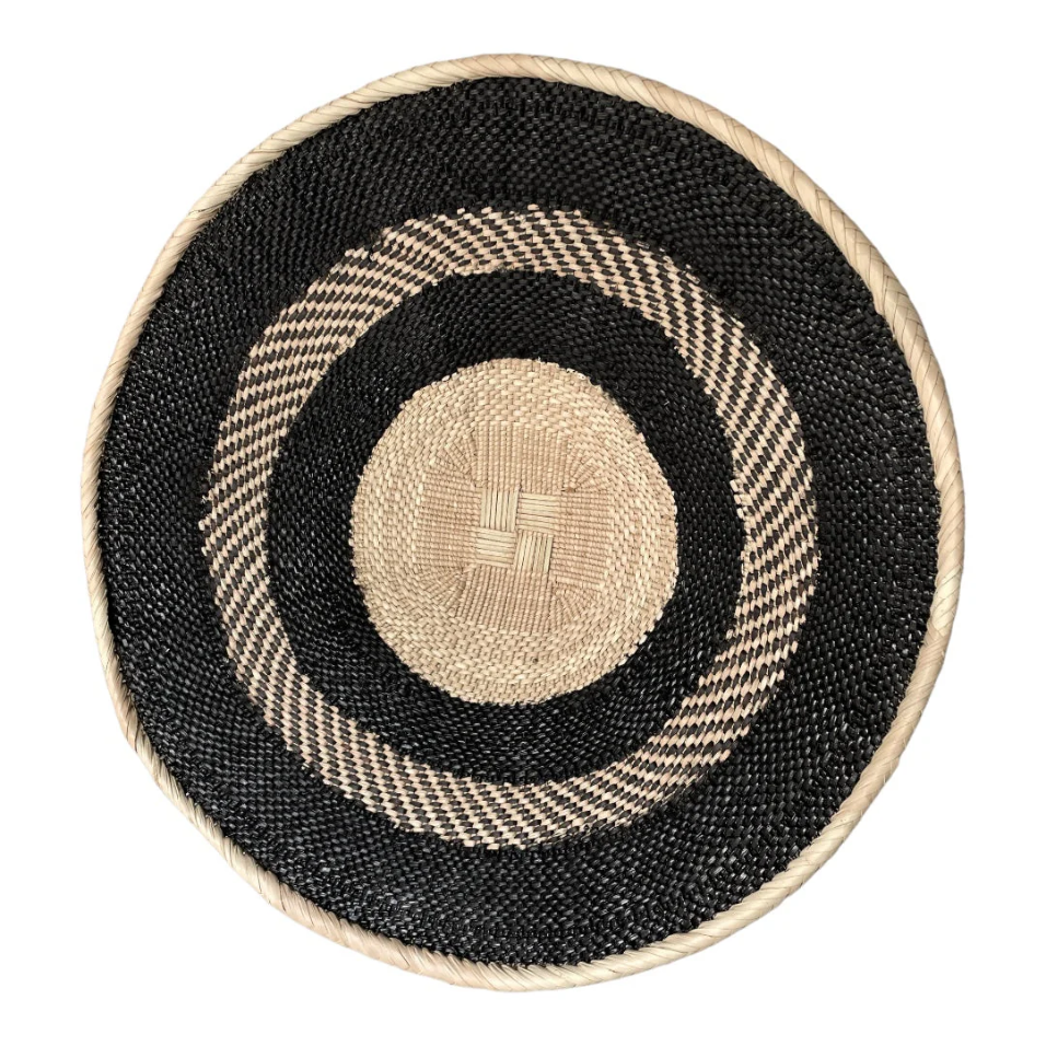 Black Painted Tonga Basket 04