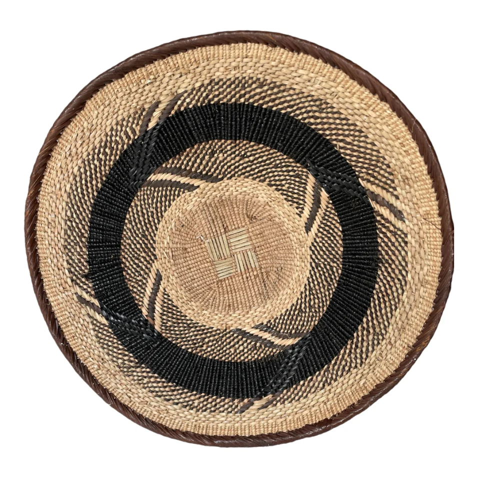 Black Painted Tonga Basket 03