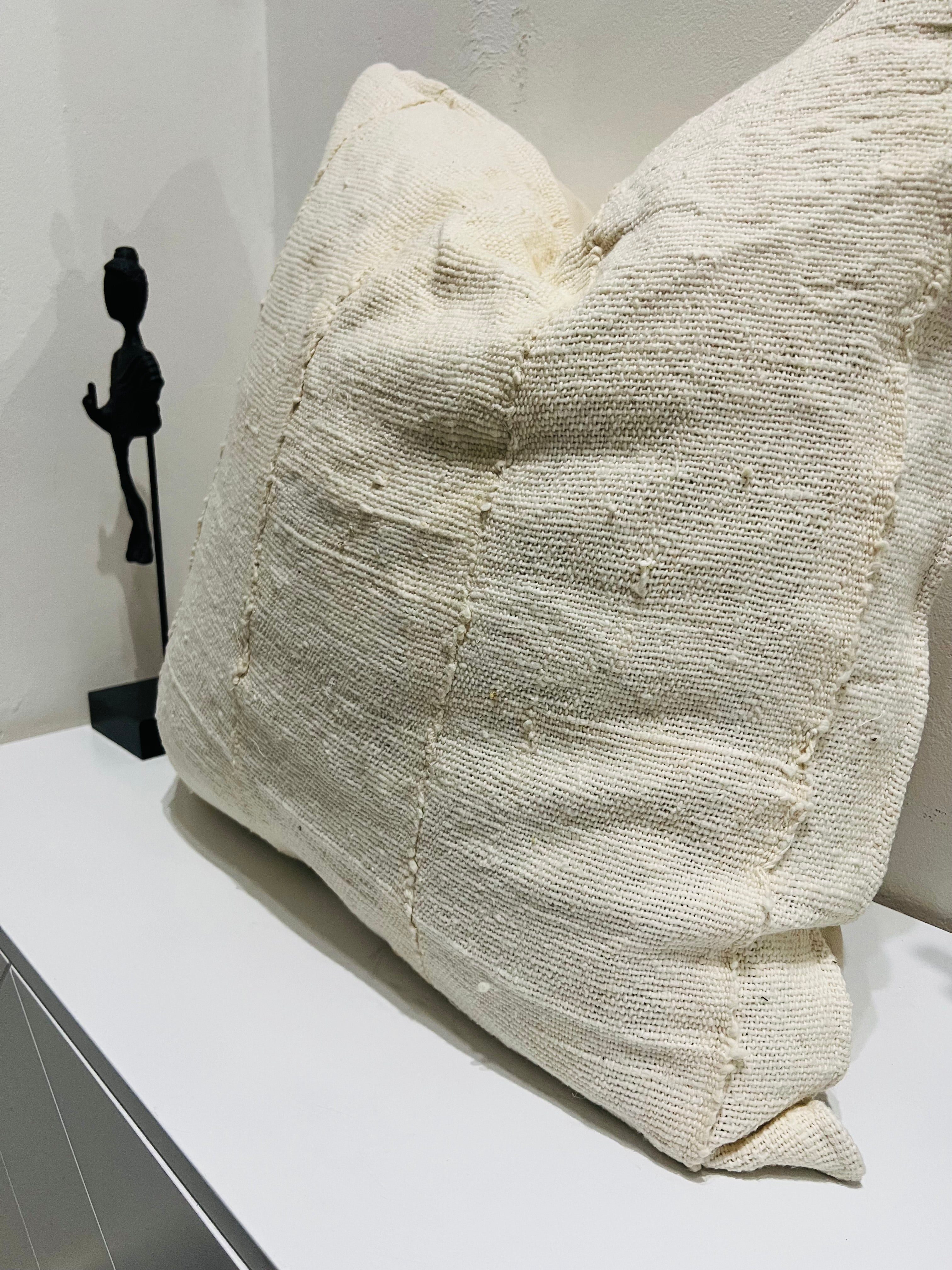 Bamako Cream Mudcloth Cushion