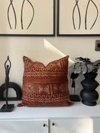 Kalabancoro Terracotta Mudcloth Cushion