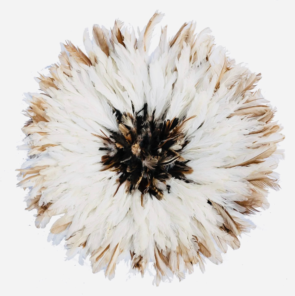 Cameroon Juju Hat Brown & Toffee White Ring