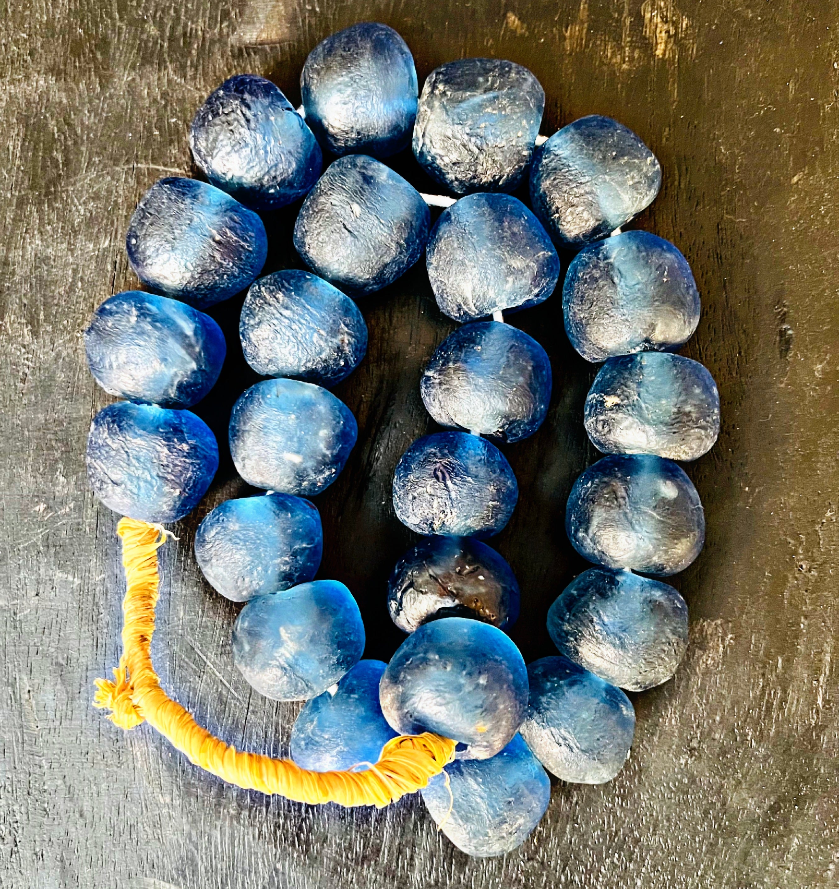 Blue Jumbo Glass Necklace