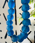 Blue Jumbo Glass Necklace