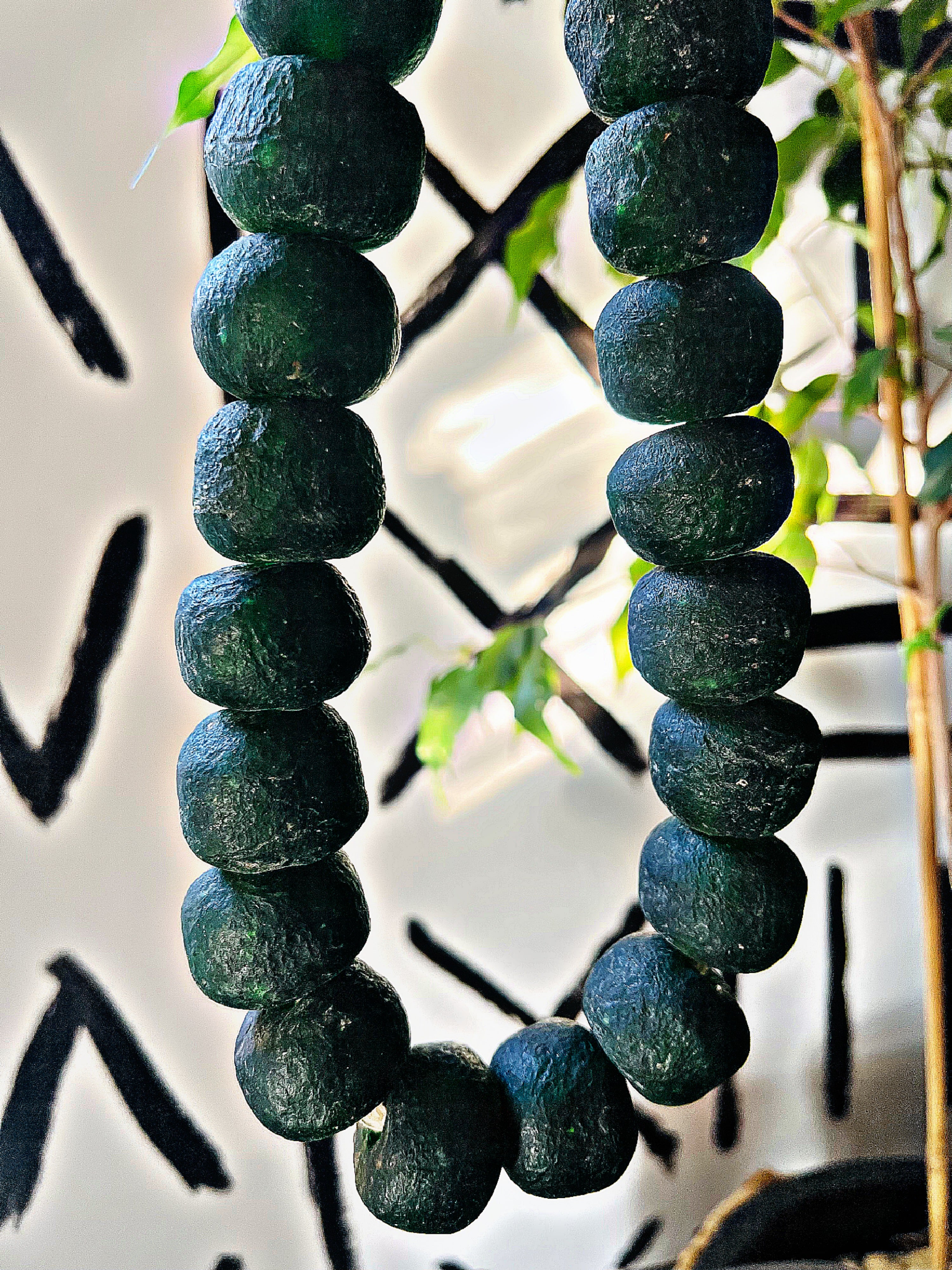 Green Jumbo Glass Necklace