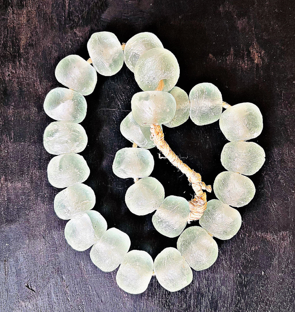 Misty Teal Jumbo Glass Necklace