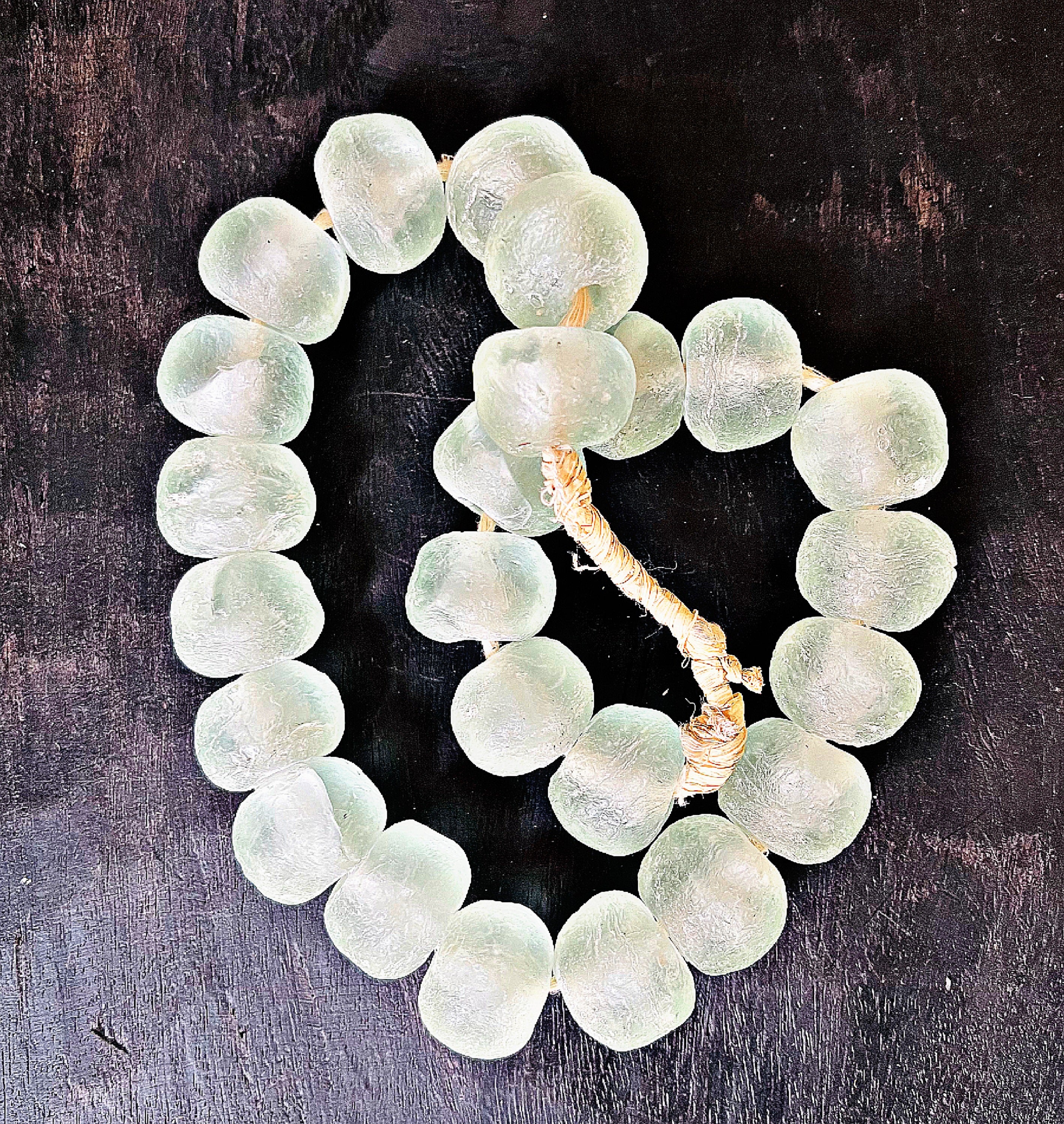 Misty Teal Jumbo Glass Necklace