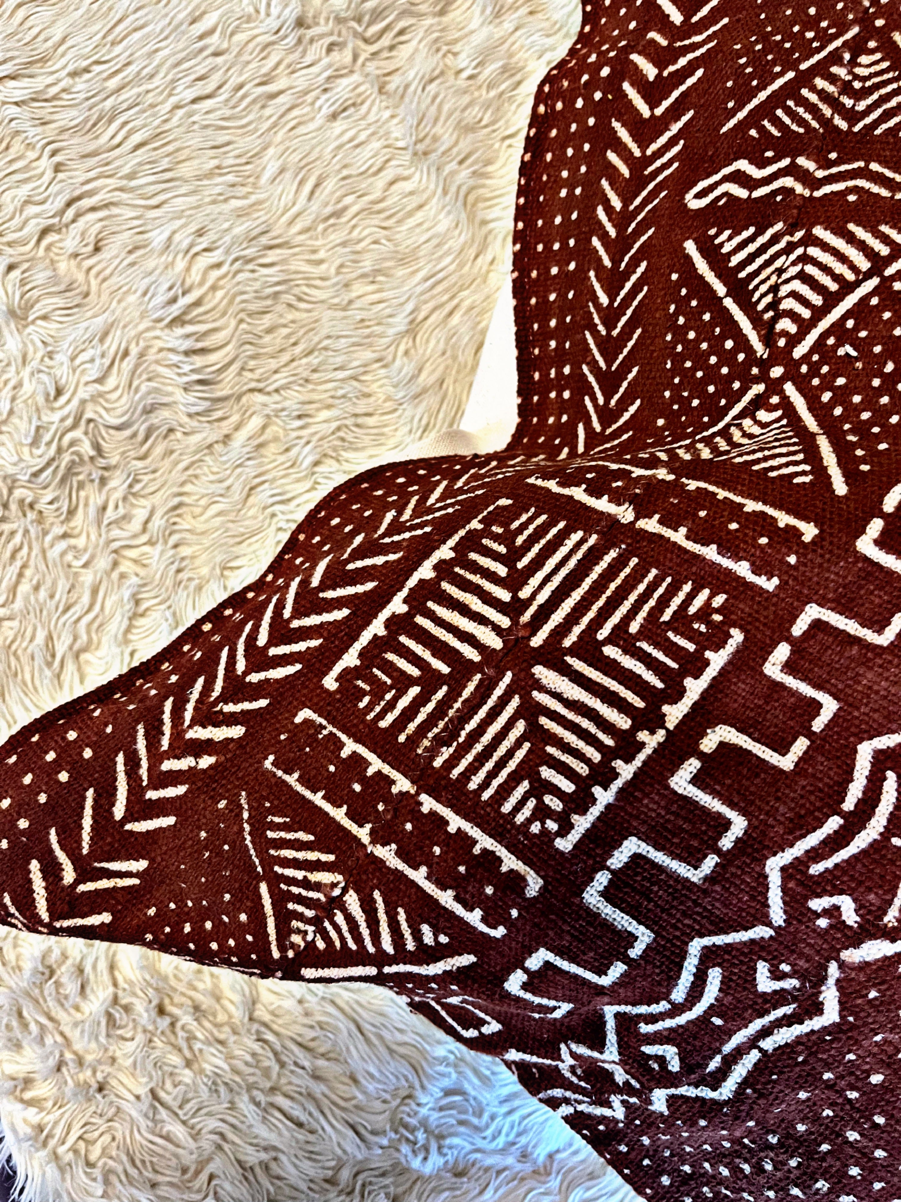 Kalabancoro Terracotta Mudcloth Cushion