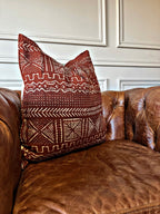 Kalabancoro Terracotta Mudcloth Cushion
