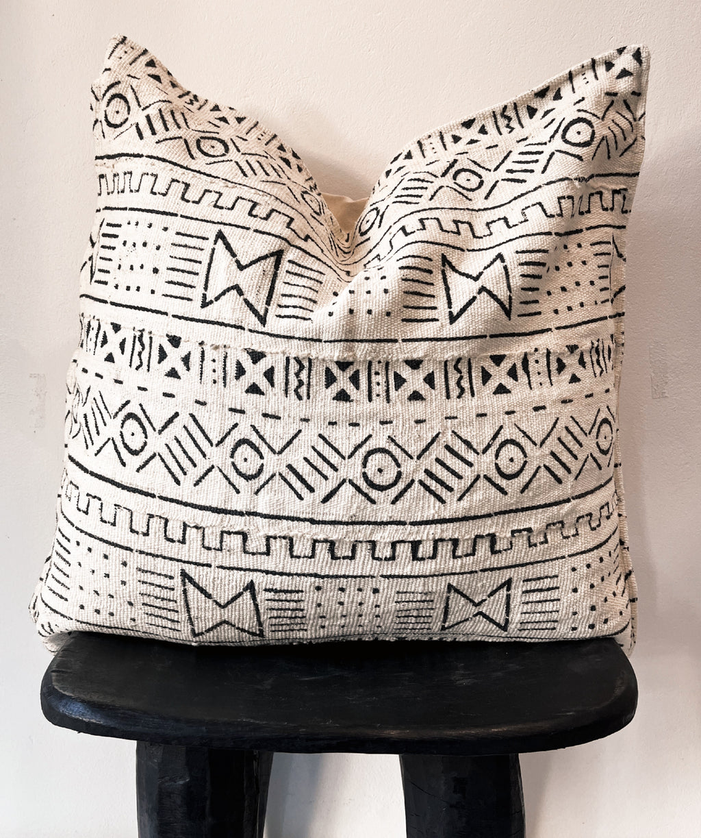 Kati Cream Mudcloth Cushion