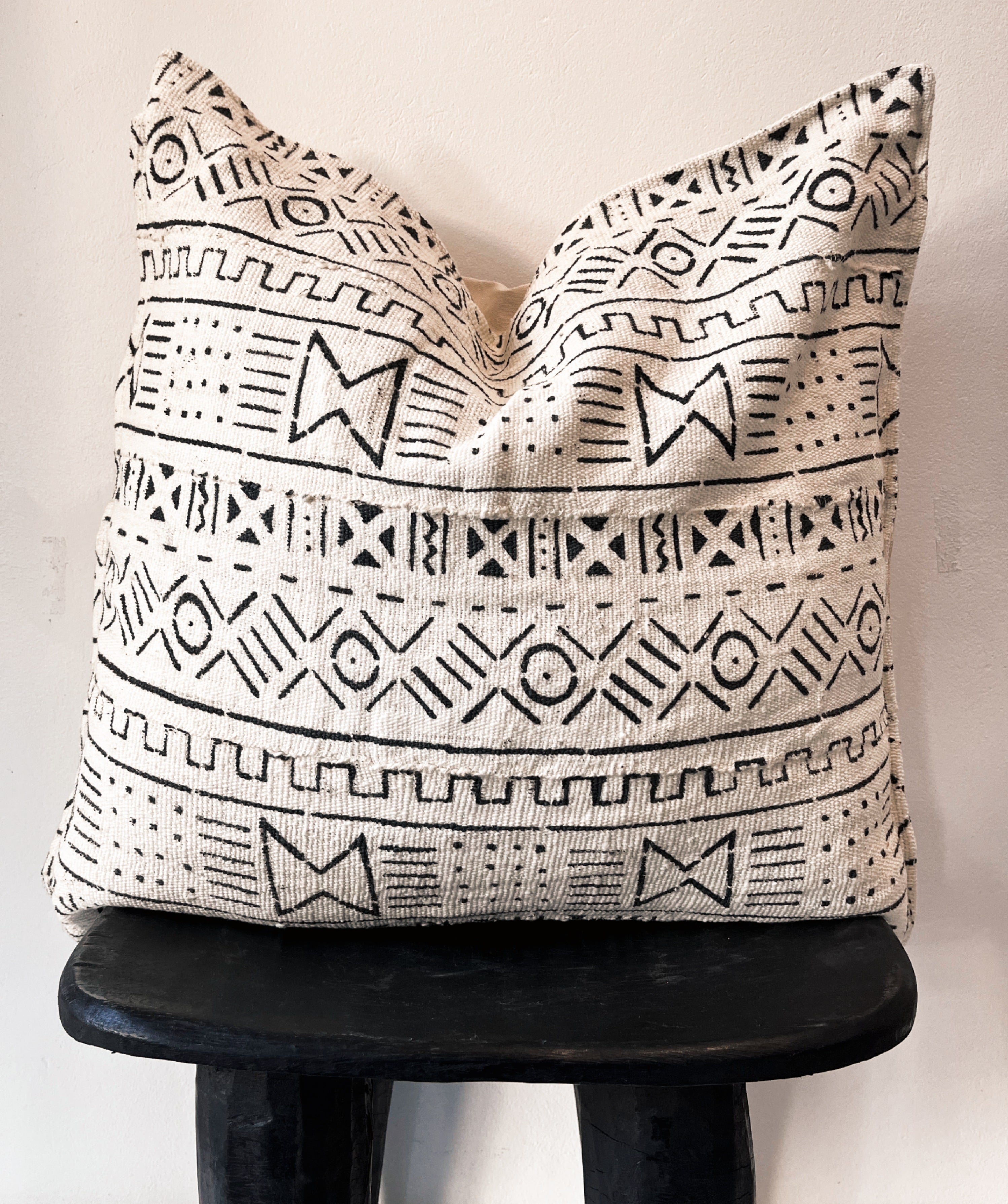 Kati Cream Mudcloth Cushion