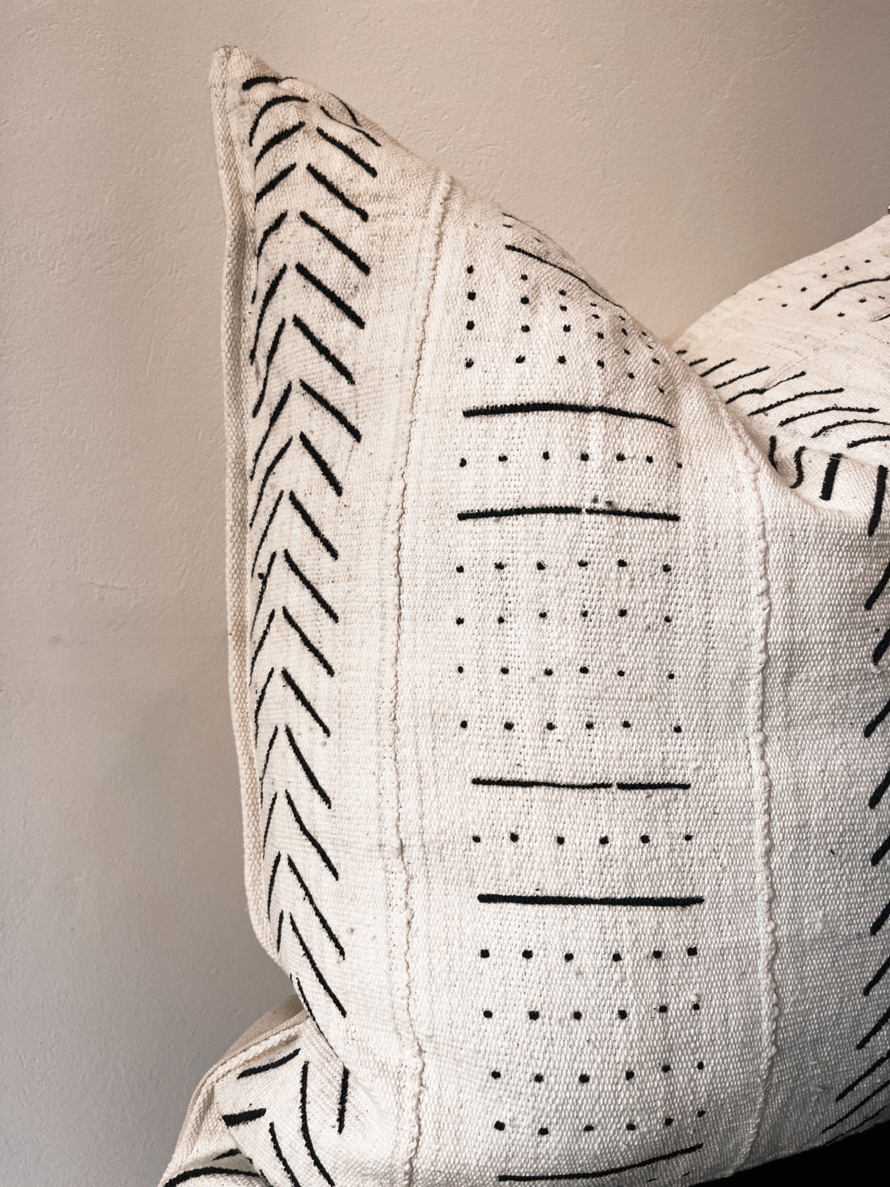 Mopti Cream Mudcloth Cushion