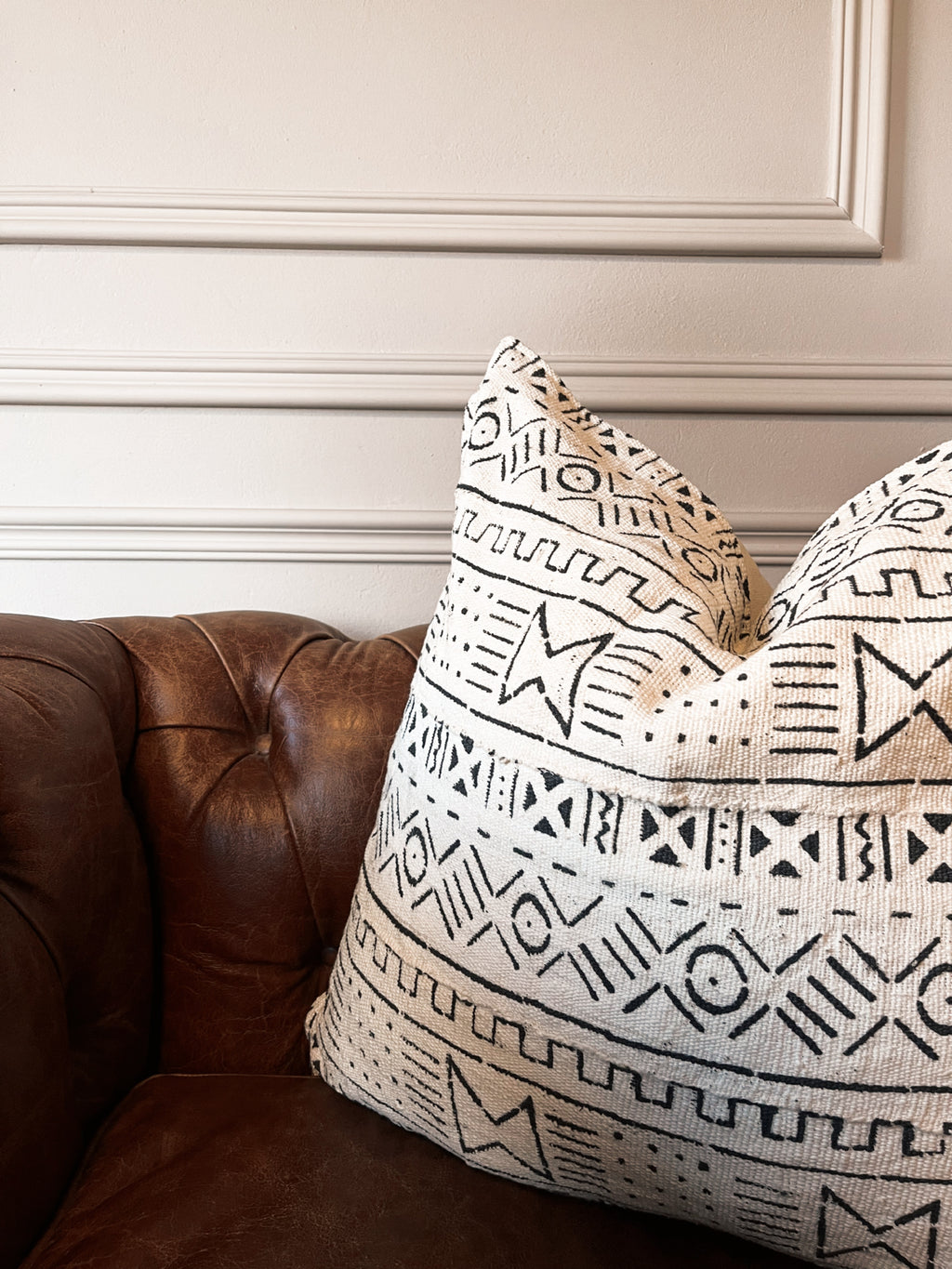 Kati Cream Mudcloth Cushion