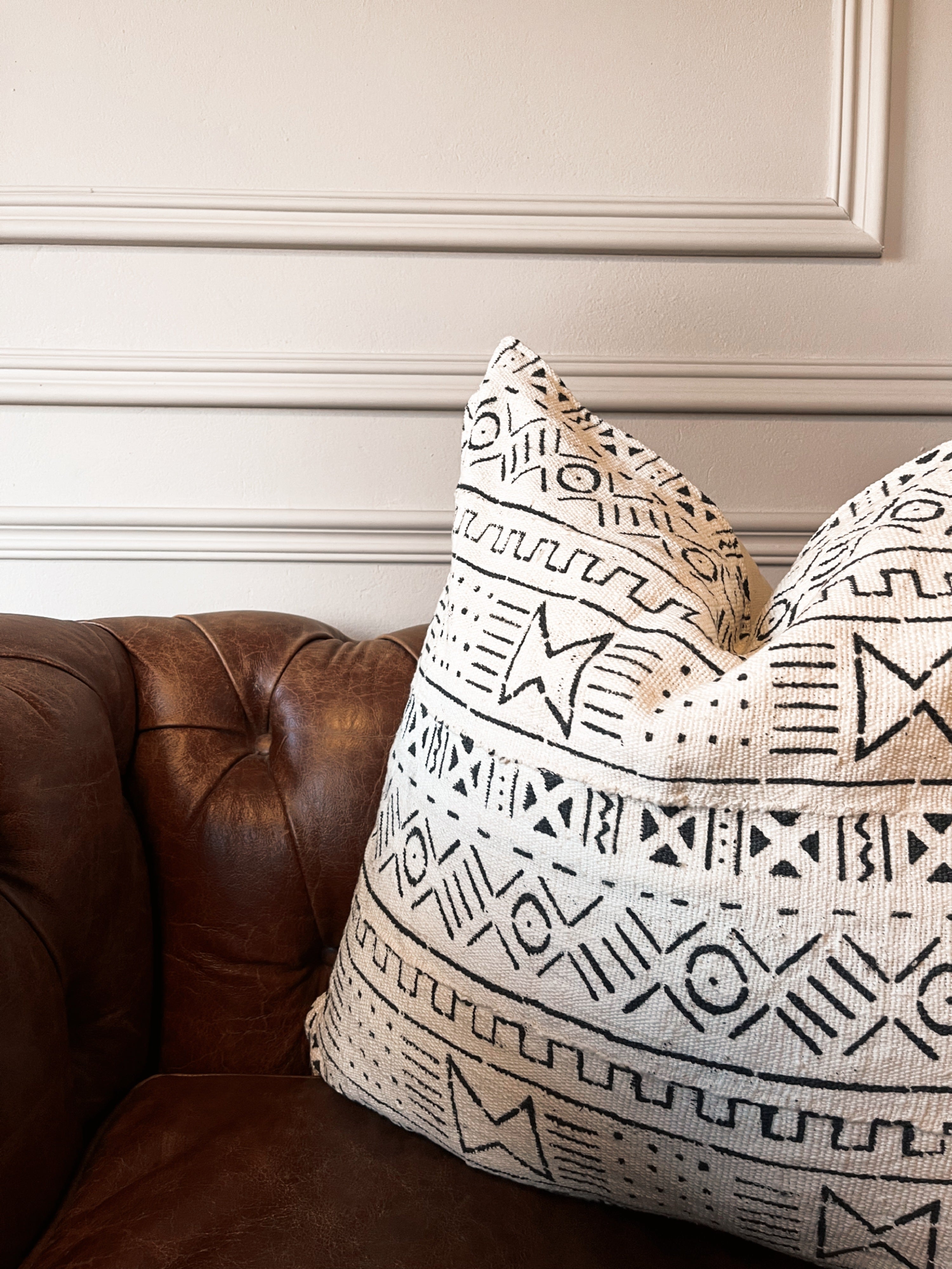 Kati Cream Mudcloth Cushion
