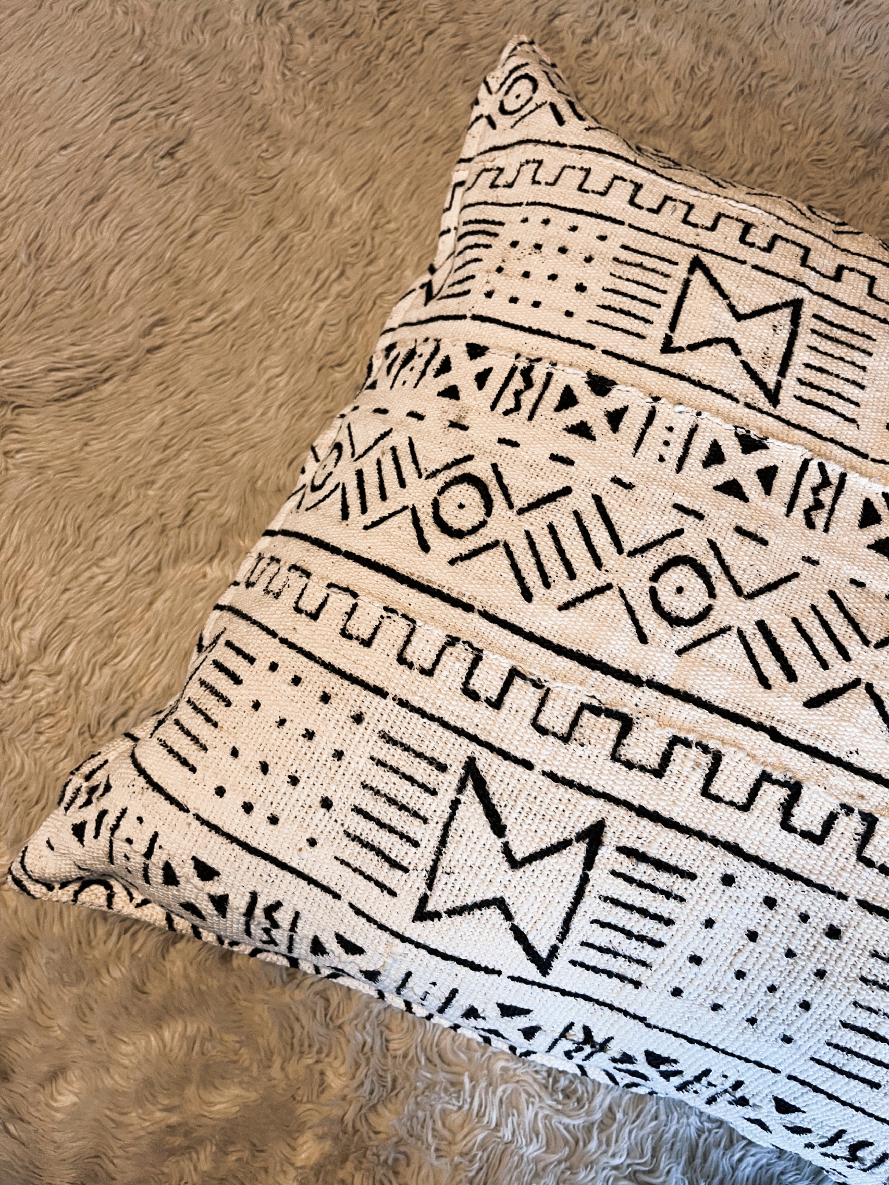 Kati Cream Mudcloth Cushion