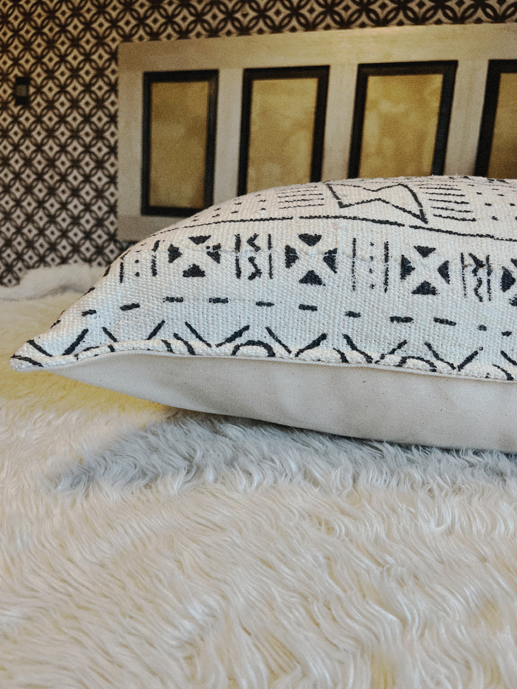 Kati Cream Mudcloth Cushion