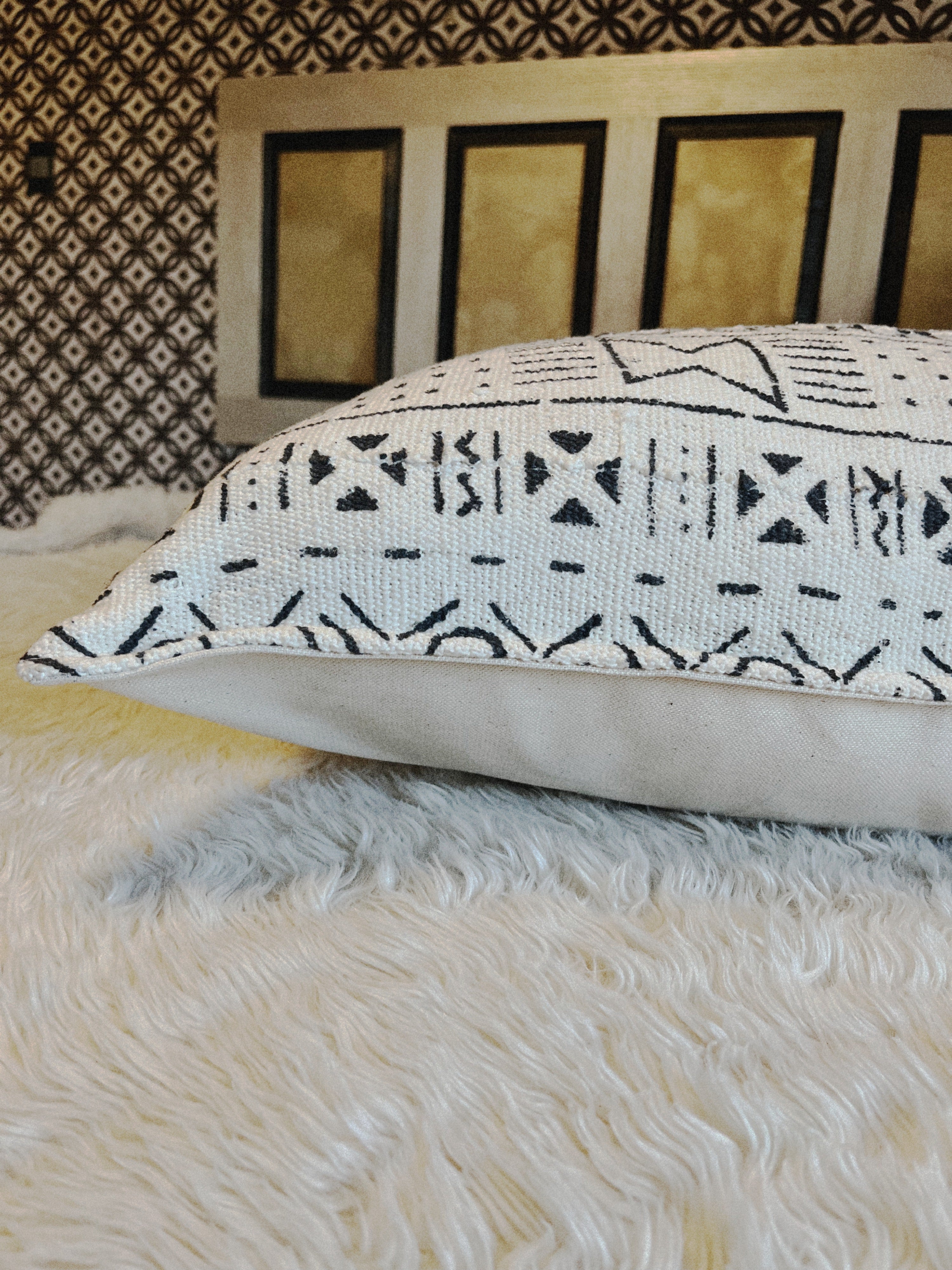 Kati Cream Mudcloth Cushion