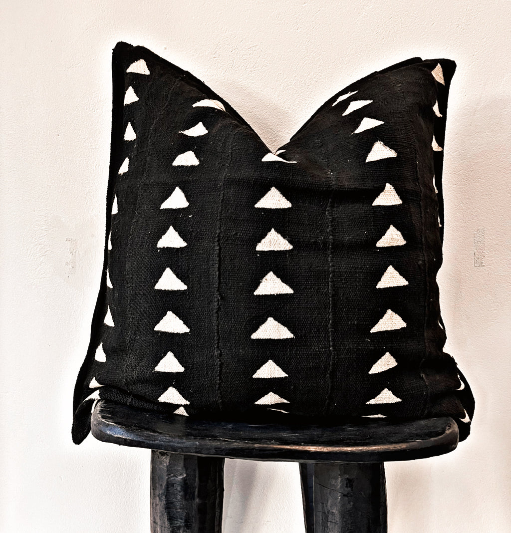 Tonka Black Mudcloth Cushion