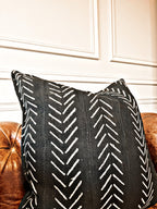 Yorosso Black Mudcloth Cushion