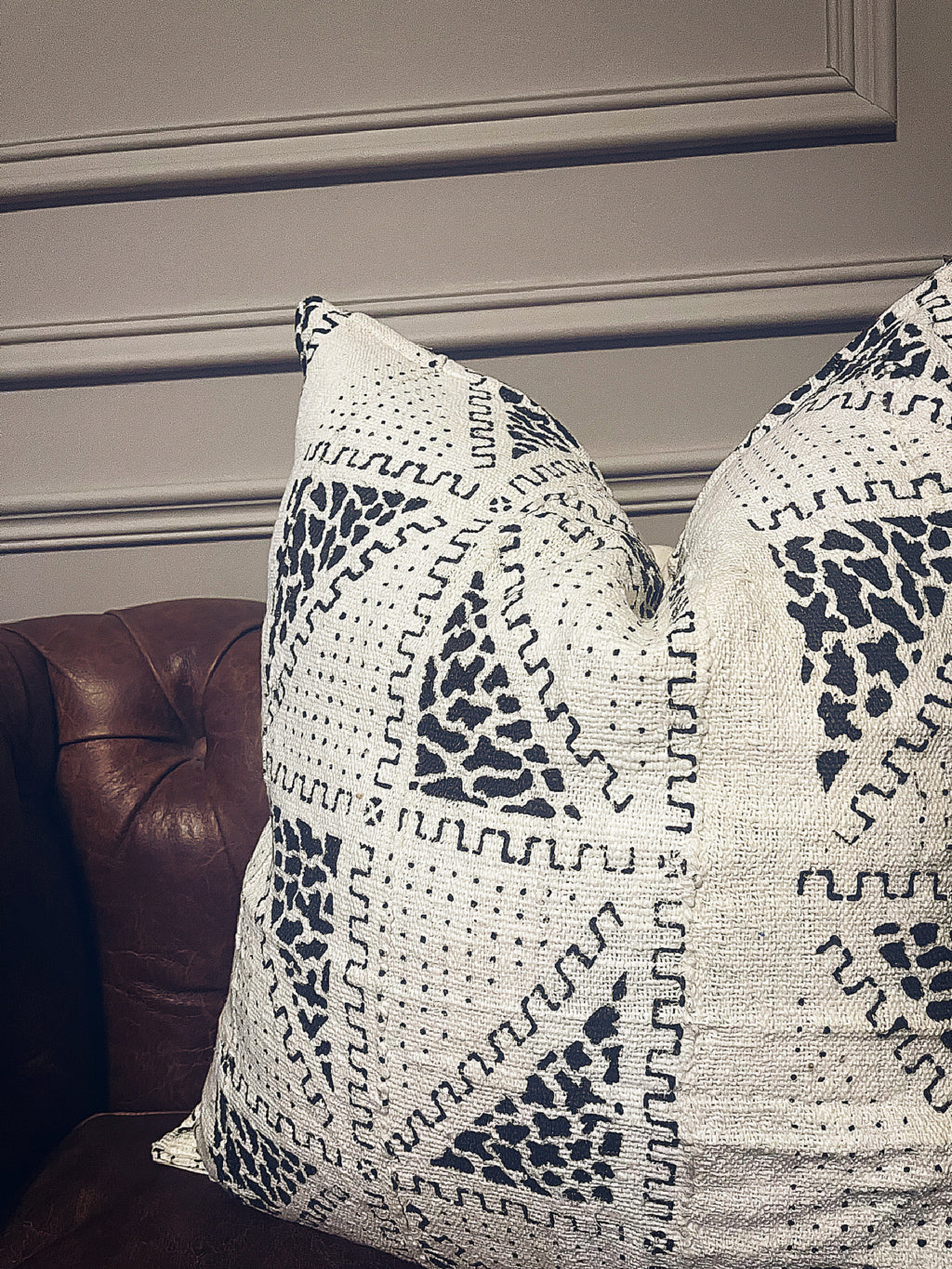 Massigui Cream Mudcloth Cushion