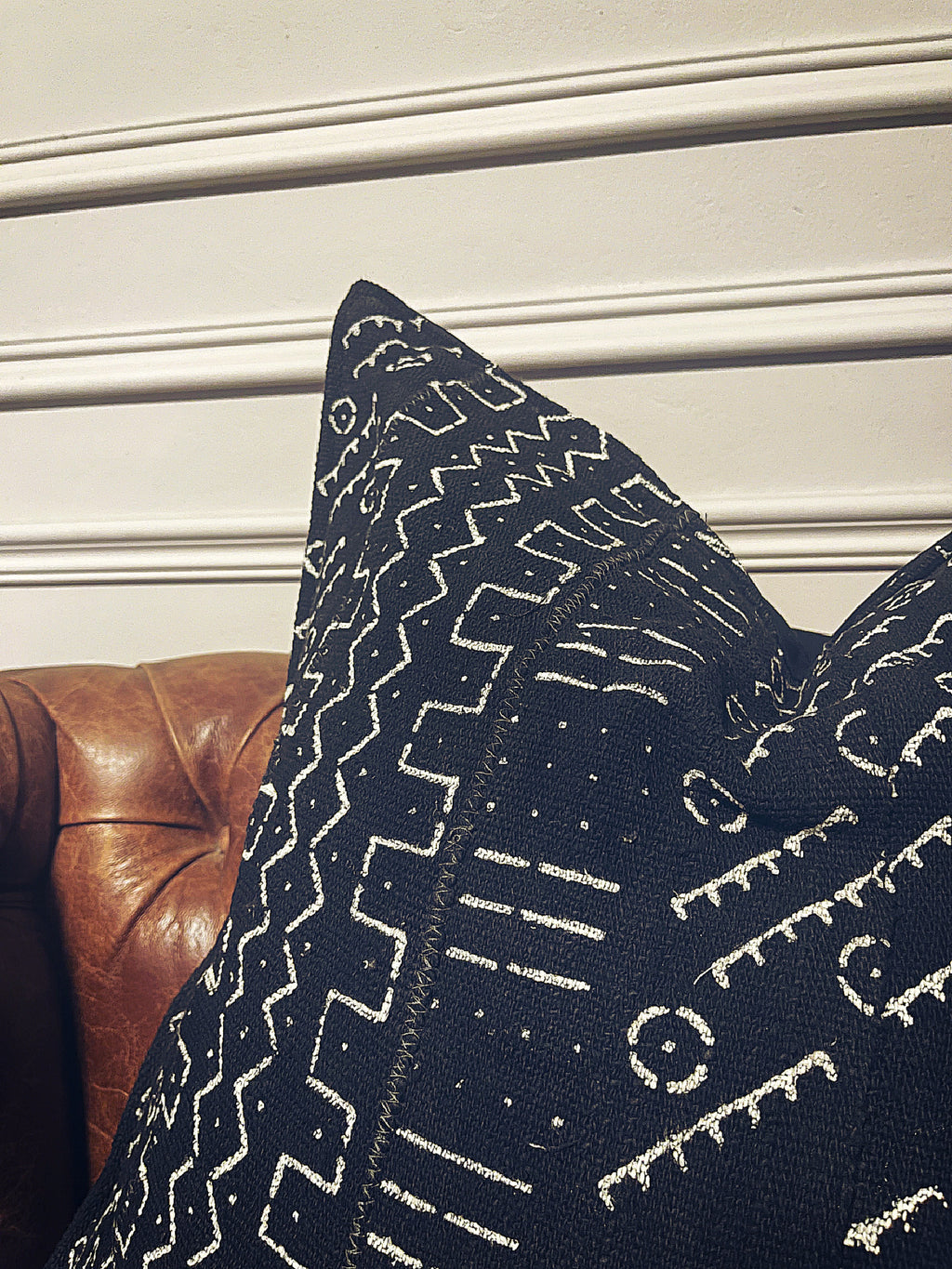 Bourem Black Mudcloth Cushion