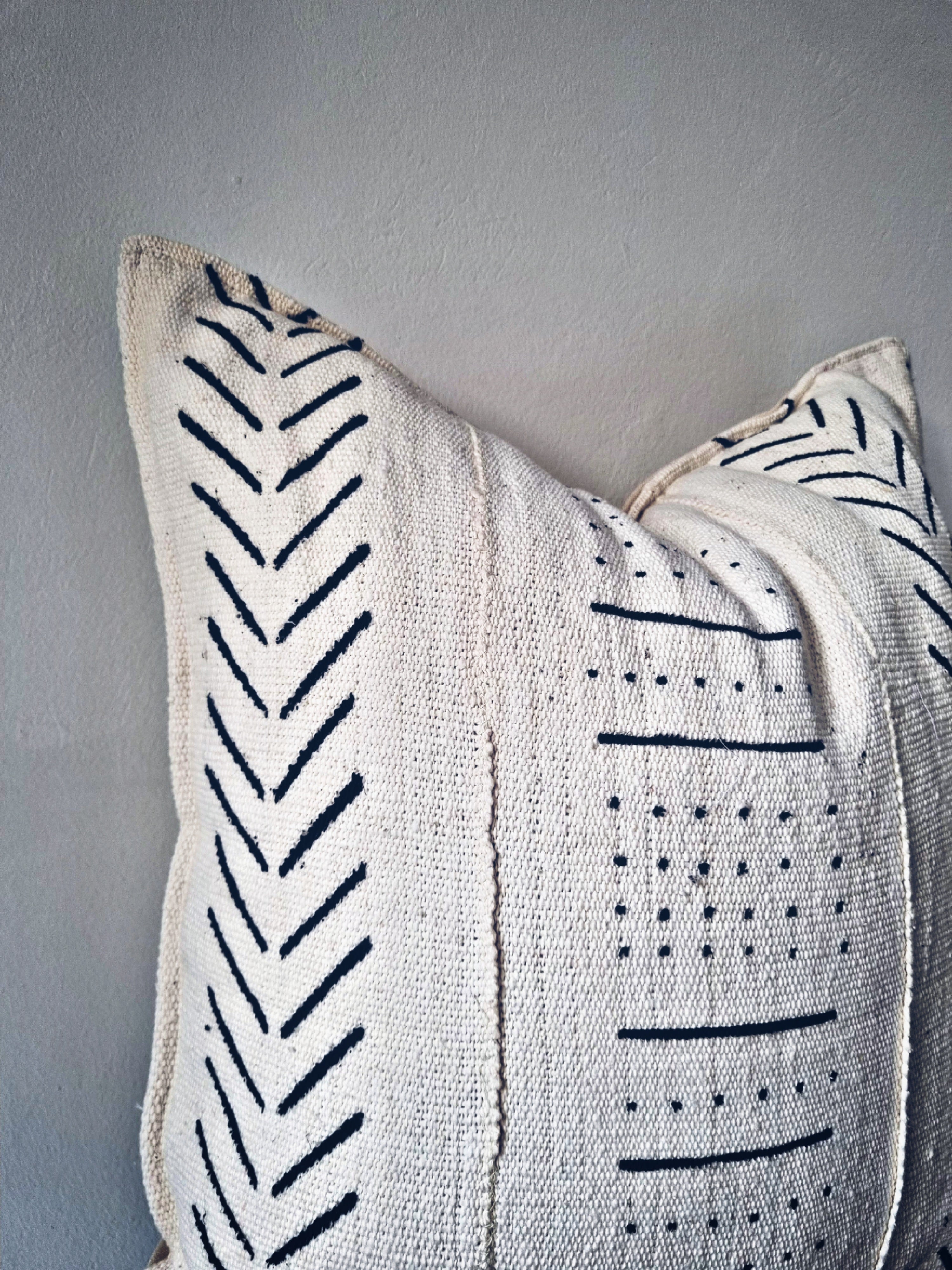 Mopti Cream Mudcloth Cushion