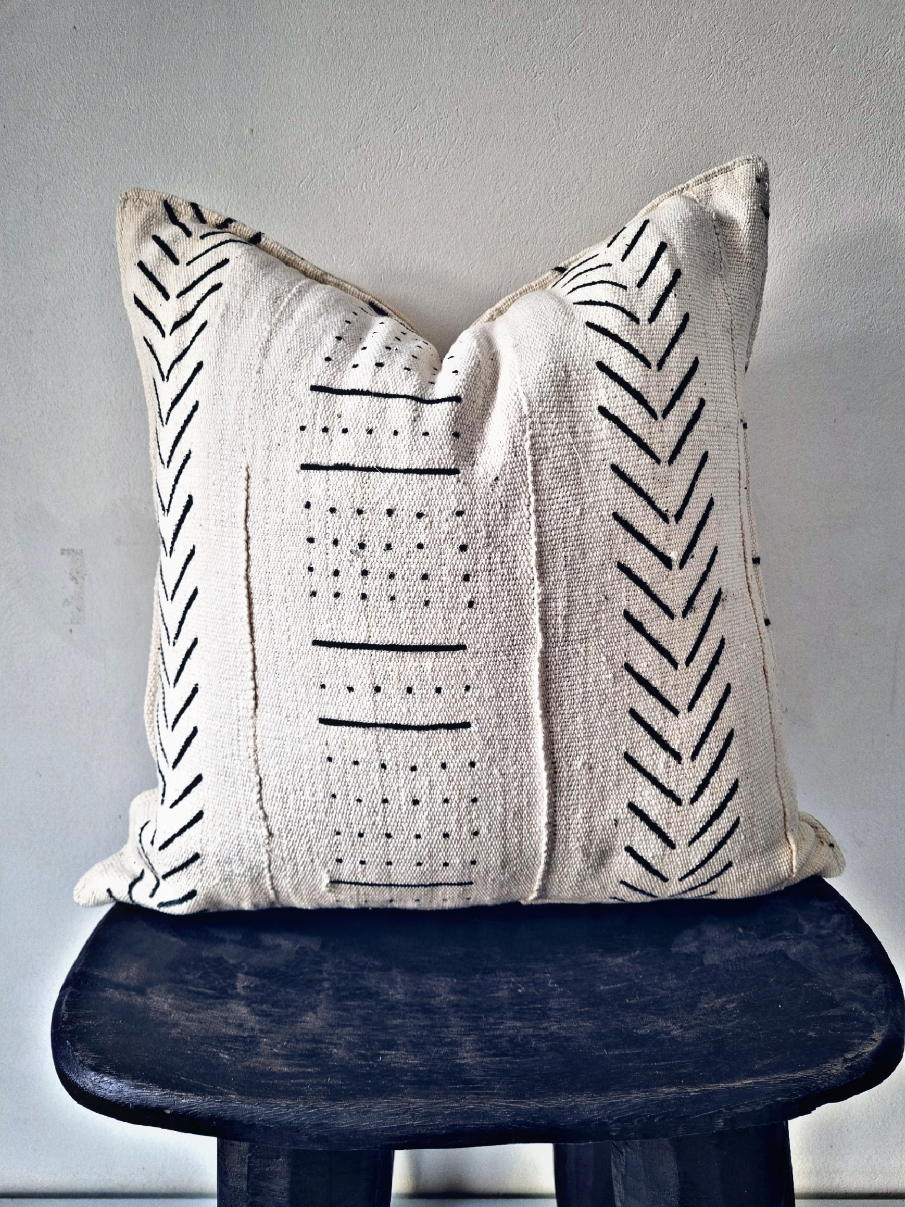 Mopti Cream Mudcloth Cushion