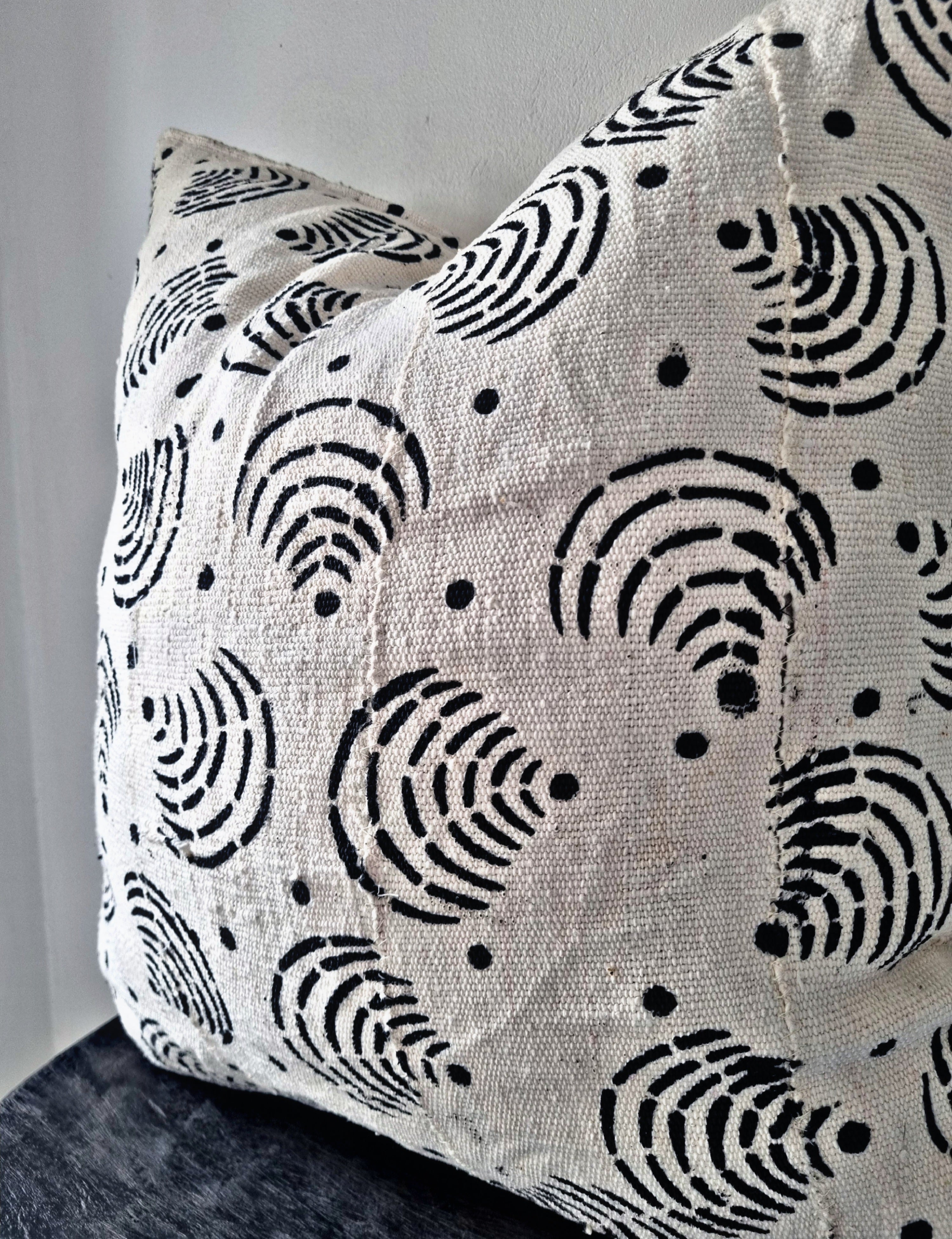 Niono Cream Mudcloth Cushion