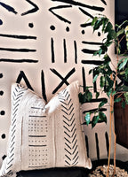 Mopti Cream Mudcloth Cushion
