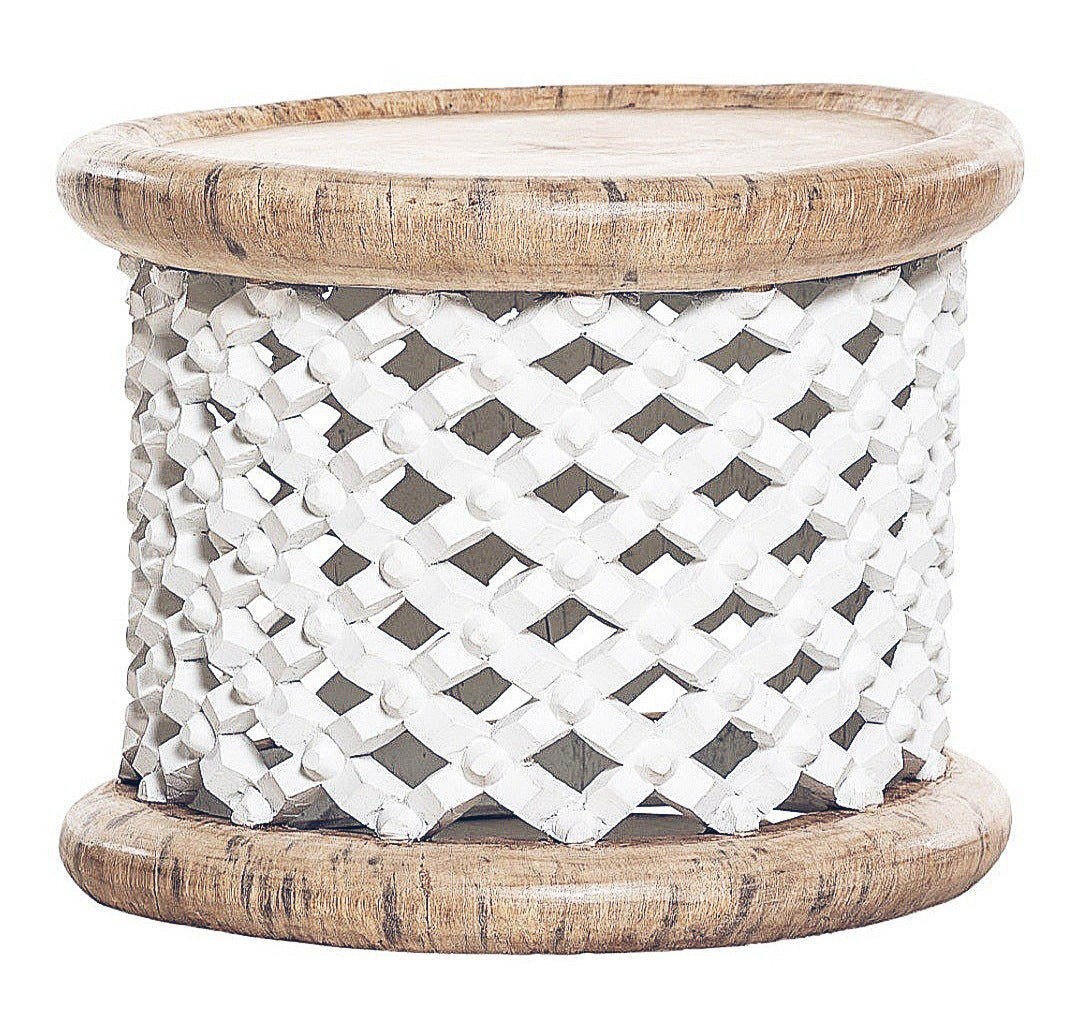 Natural White Centre Bamineke Table