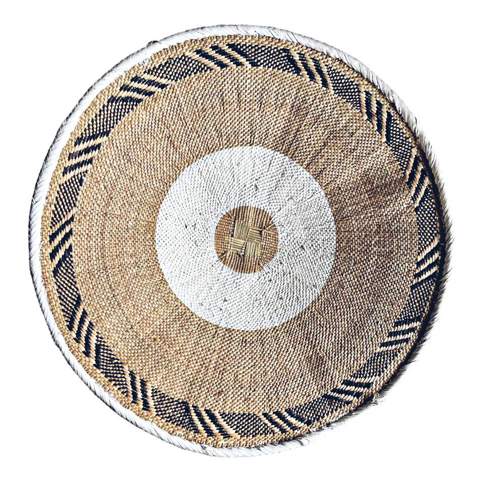White Painted Tonga Basket 05