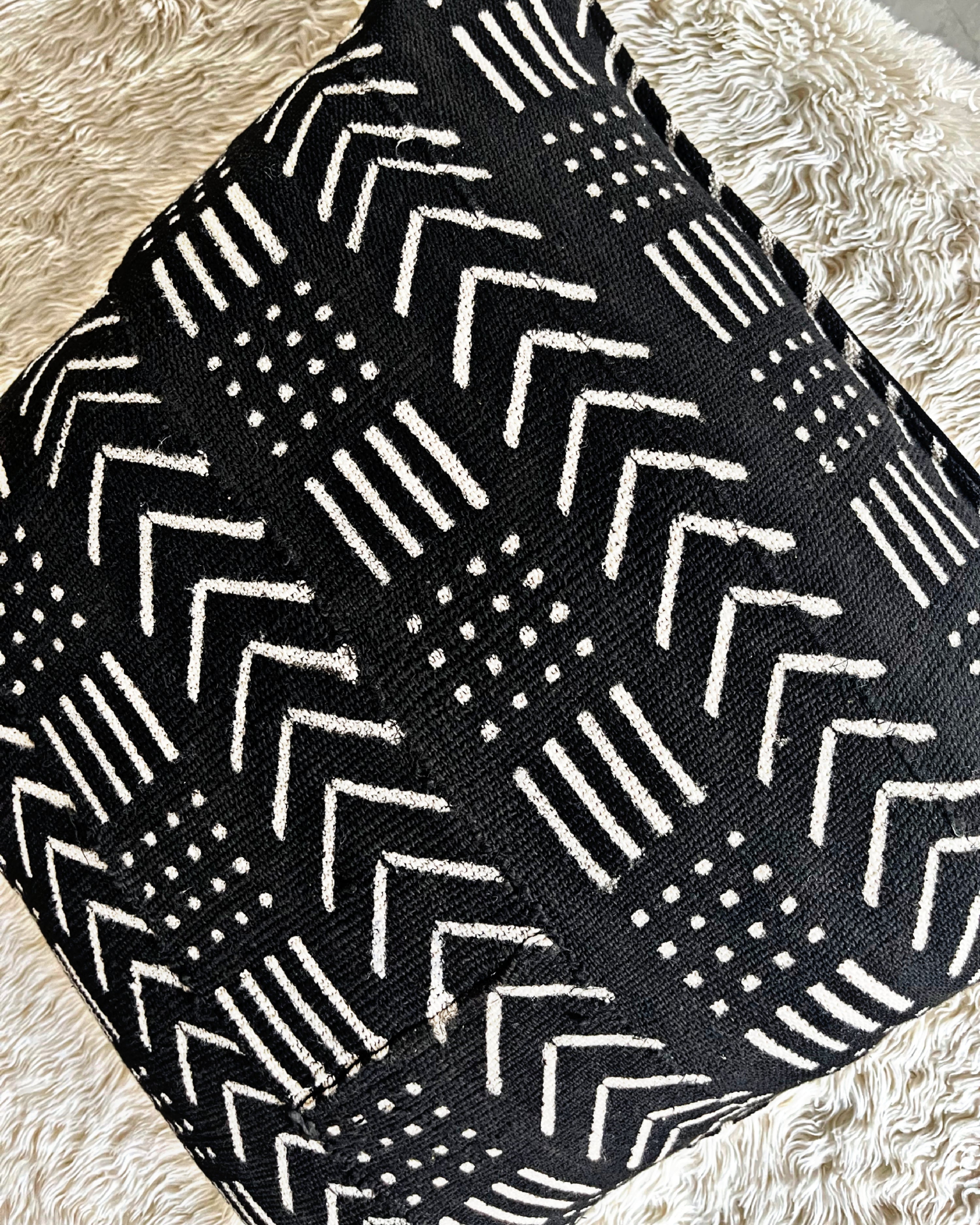Pelengana Black Mudcloth Cushion