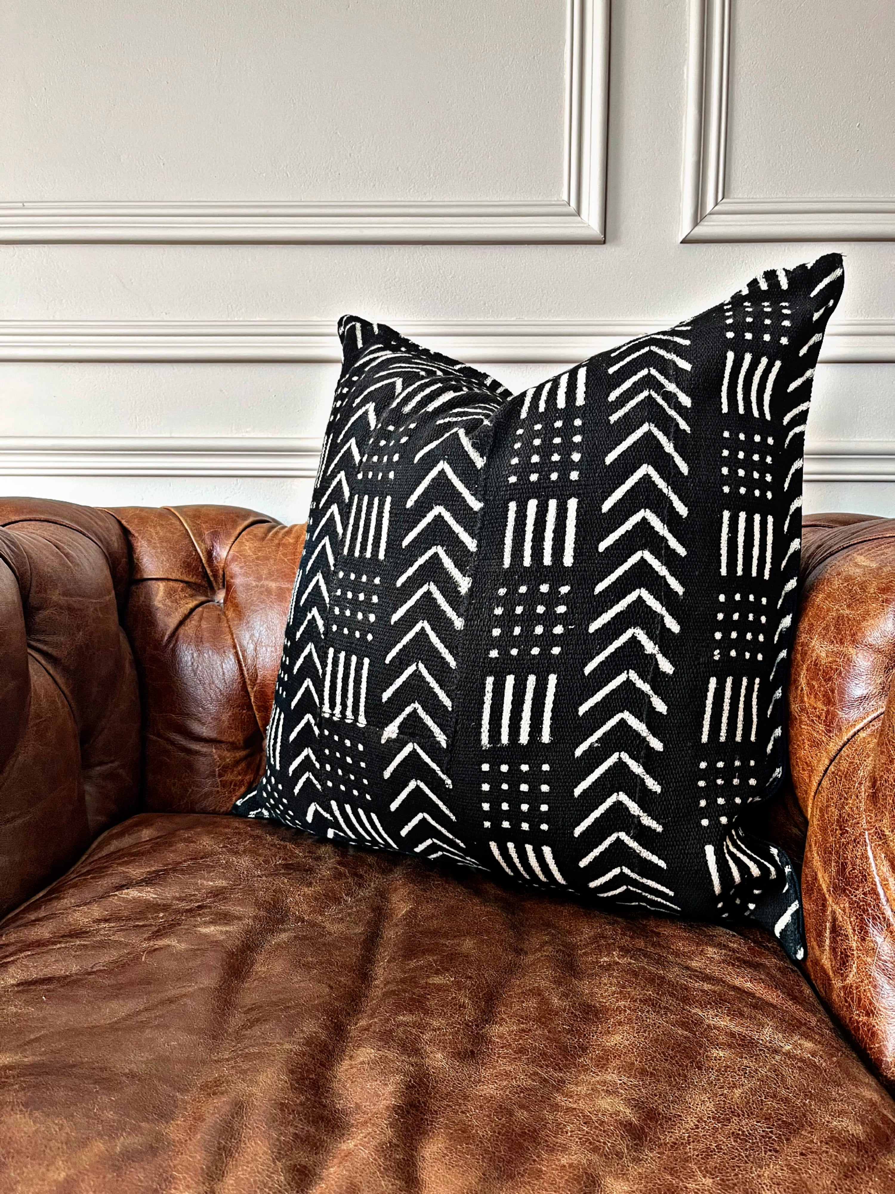Pelengana Black Mudcloth Cushion