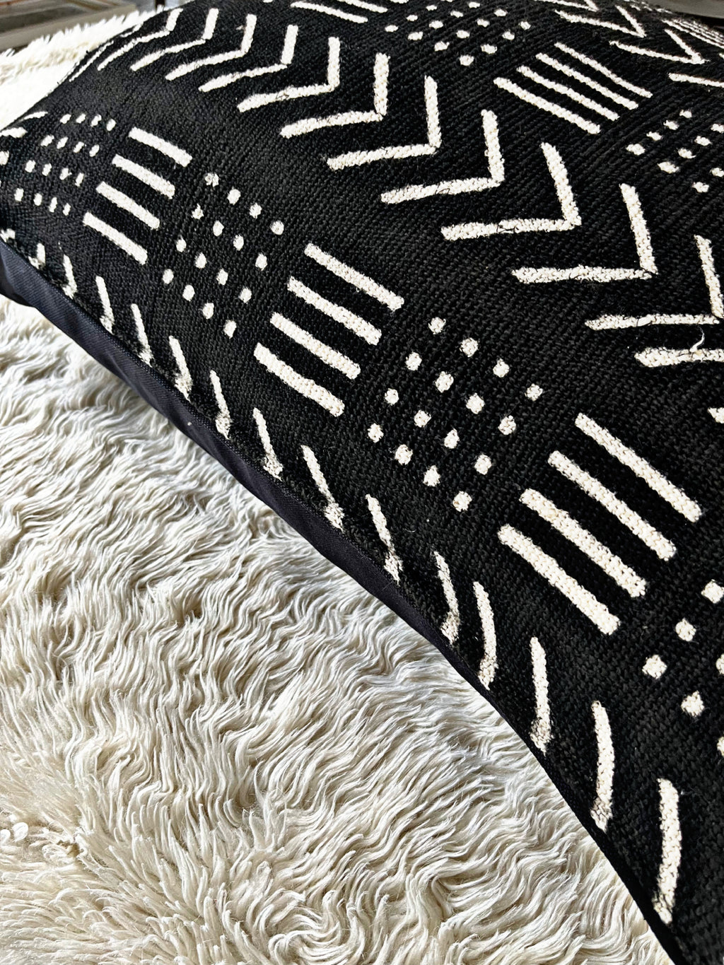 Pelengana Black Mudcloth Cushion