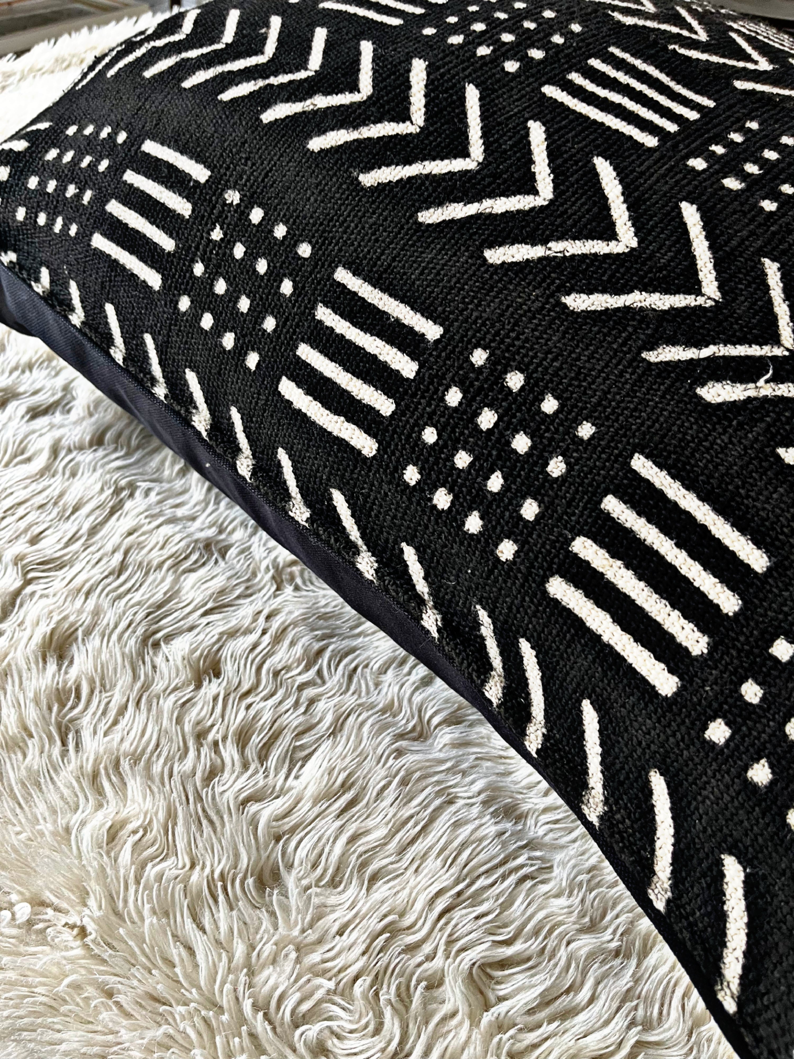 Pelengana Black Mudcloth Cushion