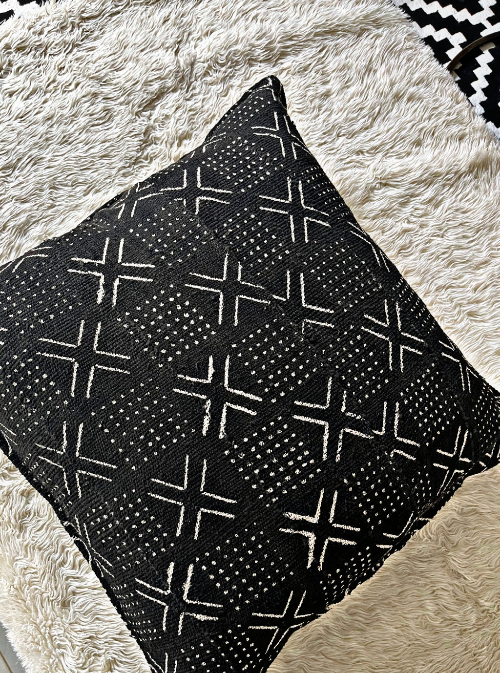 Sebekoro Black Mudcloth Cushion