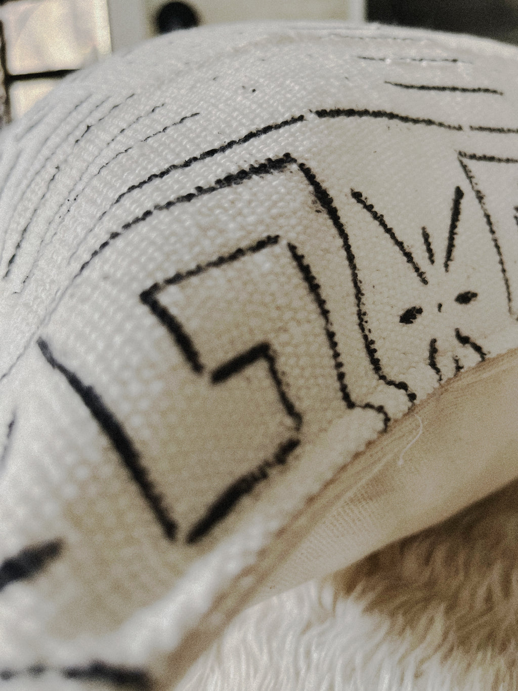 Nioro du Sahel Cream Mudcloth Cushion