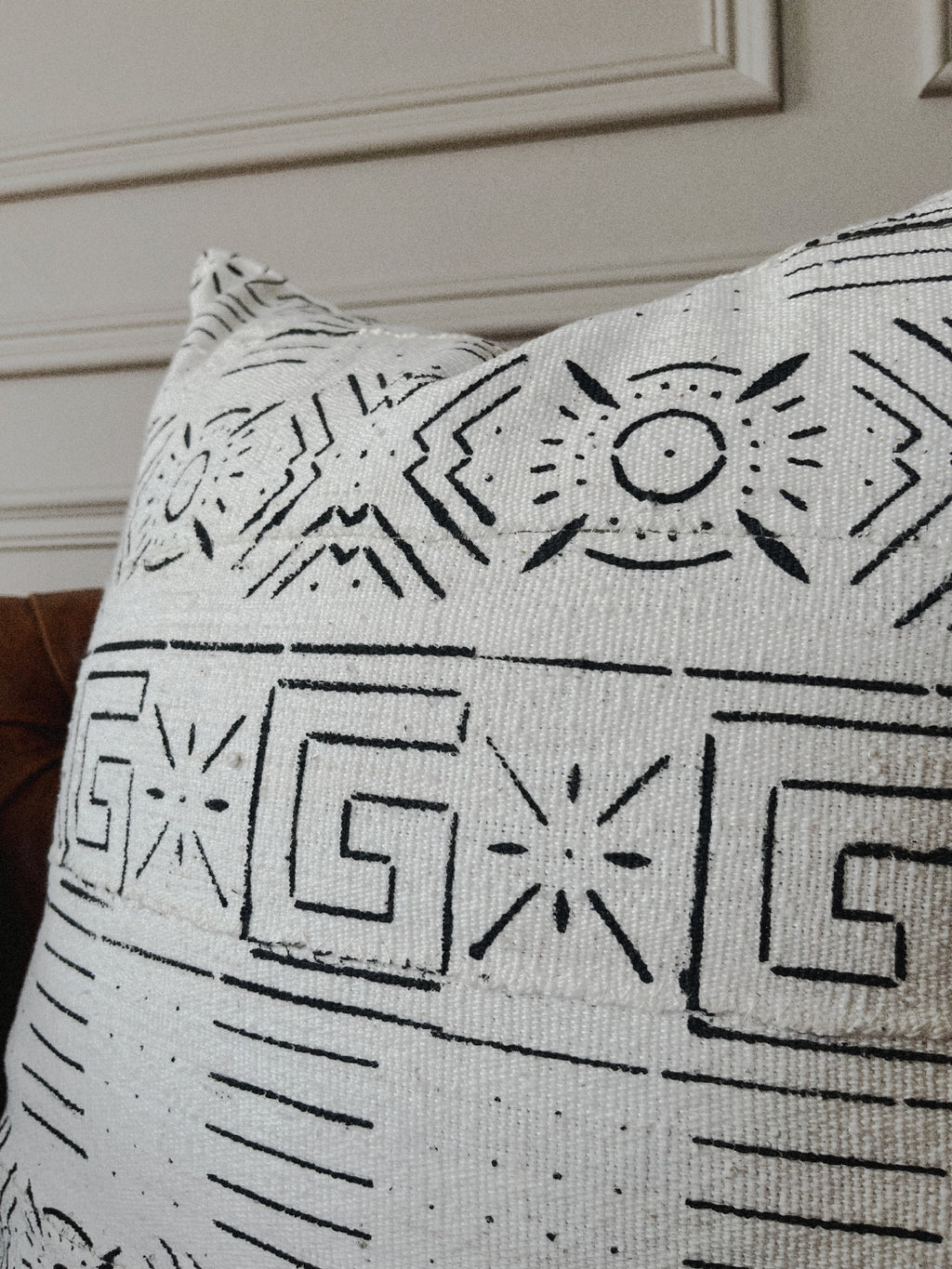 Nioro du Sahel Cream Mudcloth Cushion