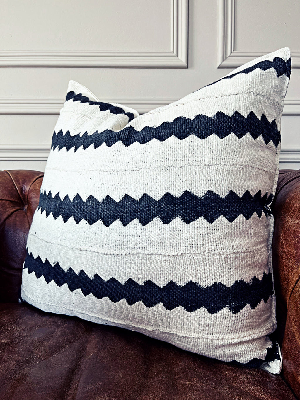 Kita Cream Mudcloth Cushion