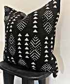Dire Black Mudcloth Cushion