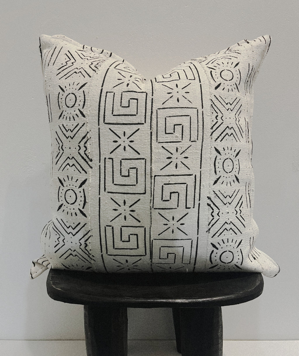 Nioro du Sahel Cream Mudcloth Cushion