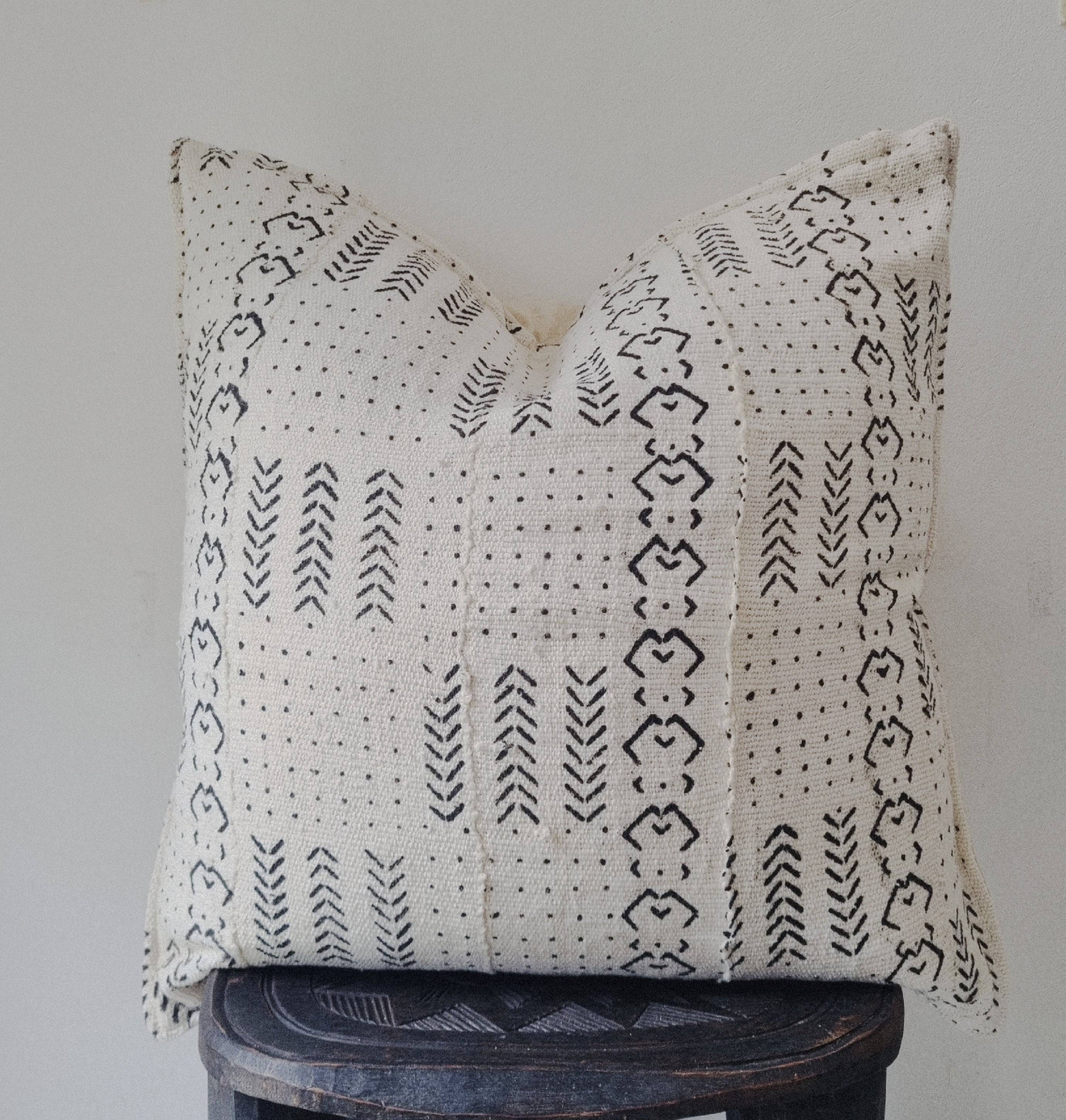 Diema Cream Mudcloth Cushion