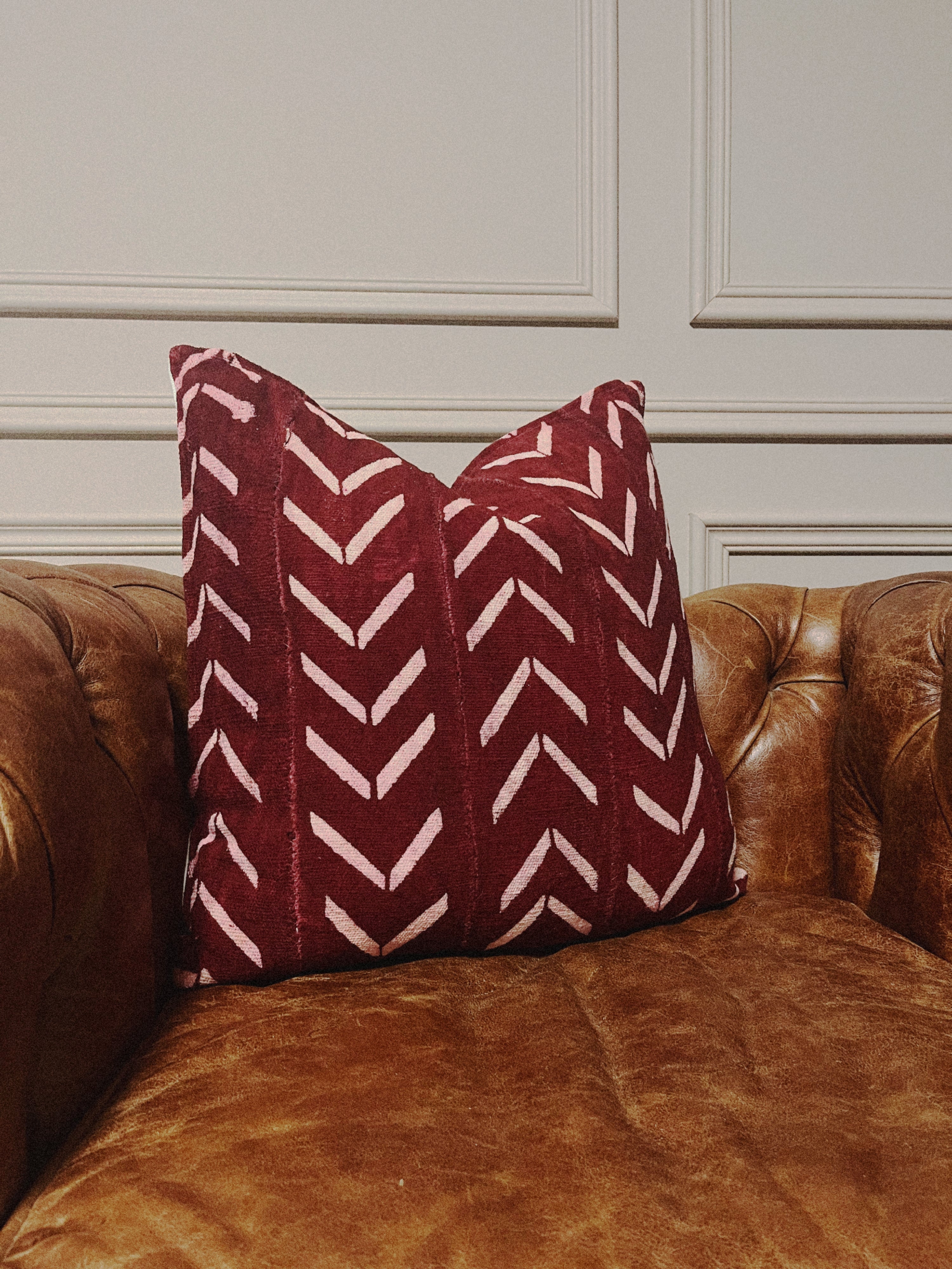 Yorosso Rust Mudcloth Cushion