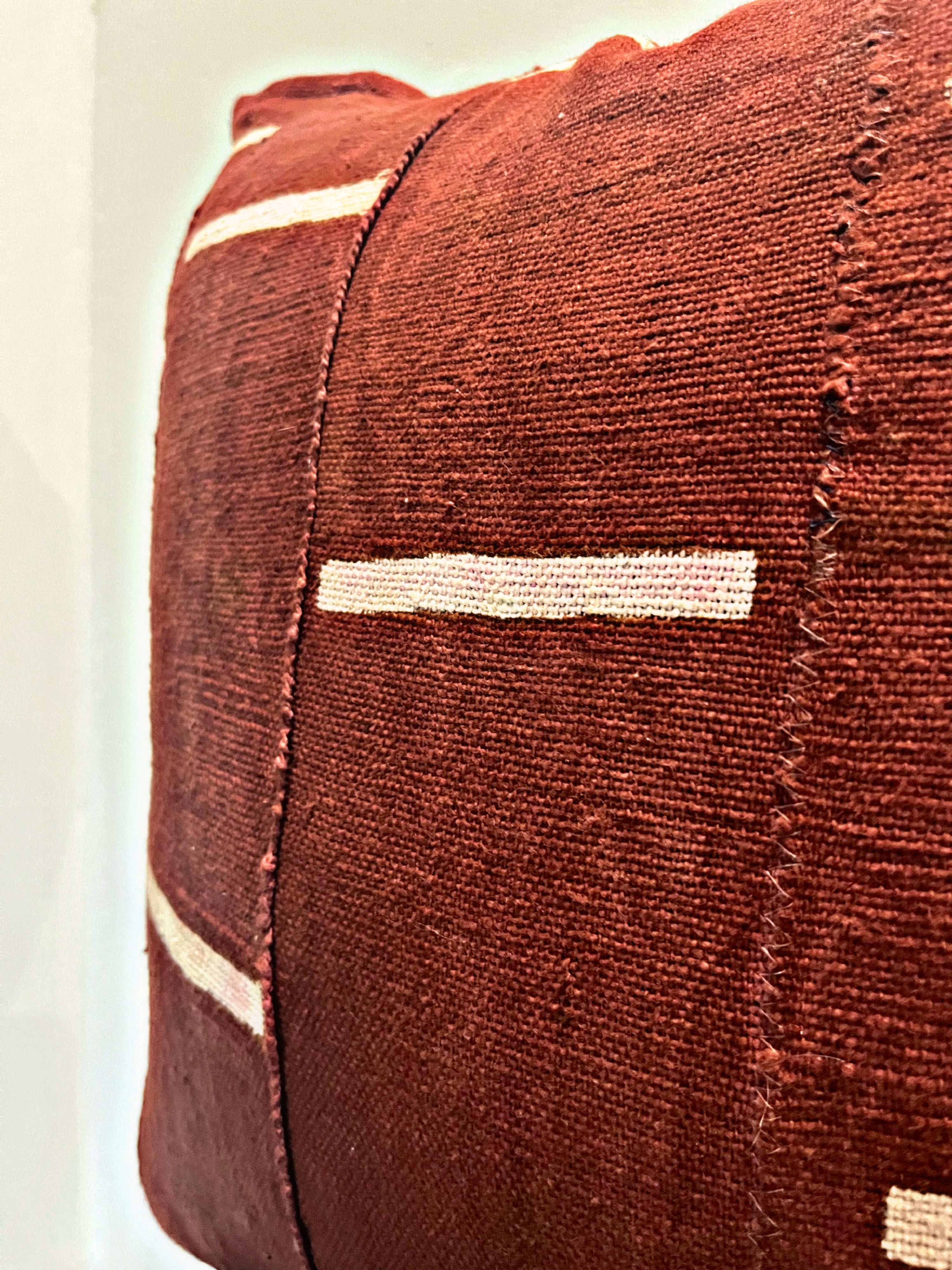 Kolokani Rust Mudcloth Cushion