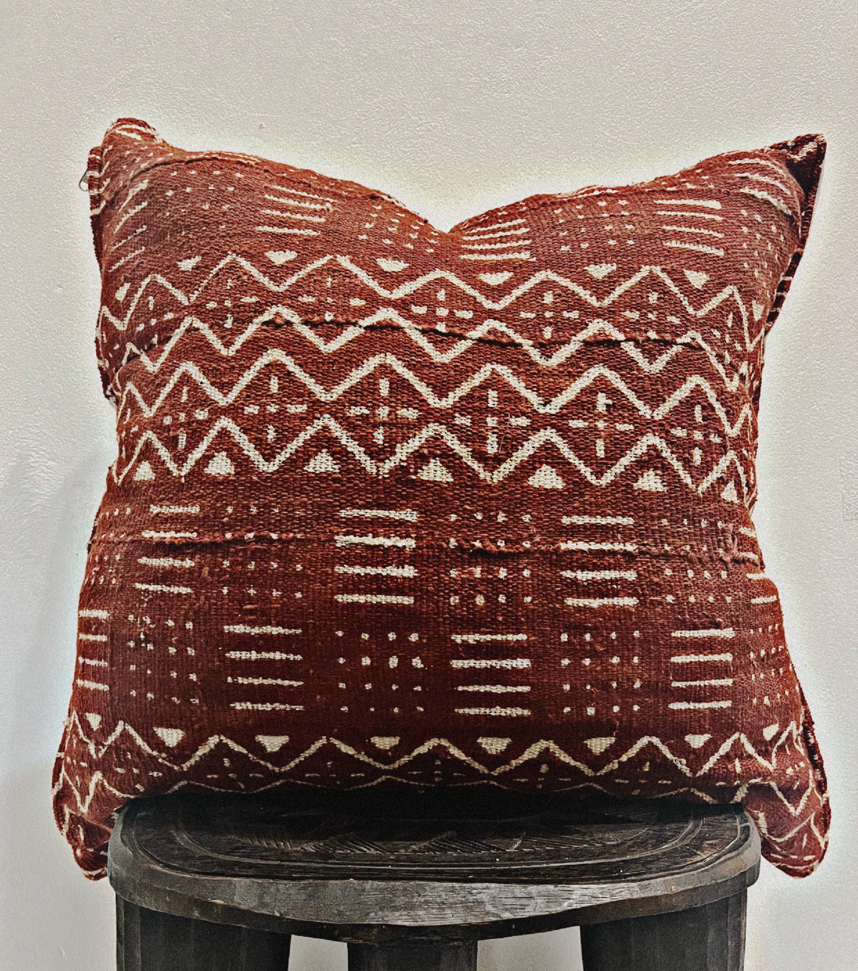 Kidal Rust Mudcloth Cushion
