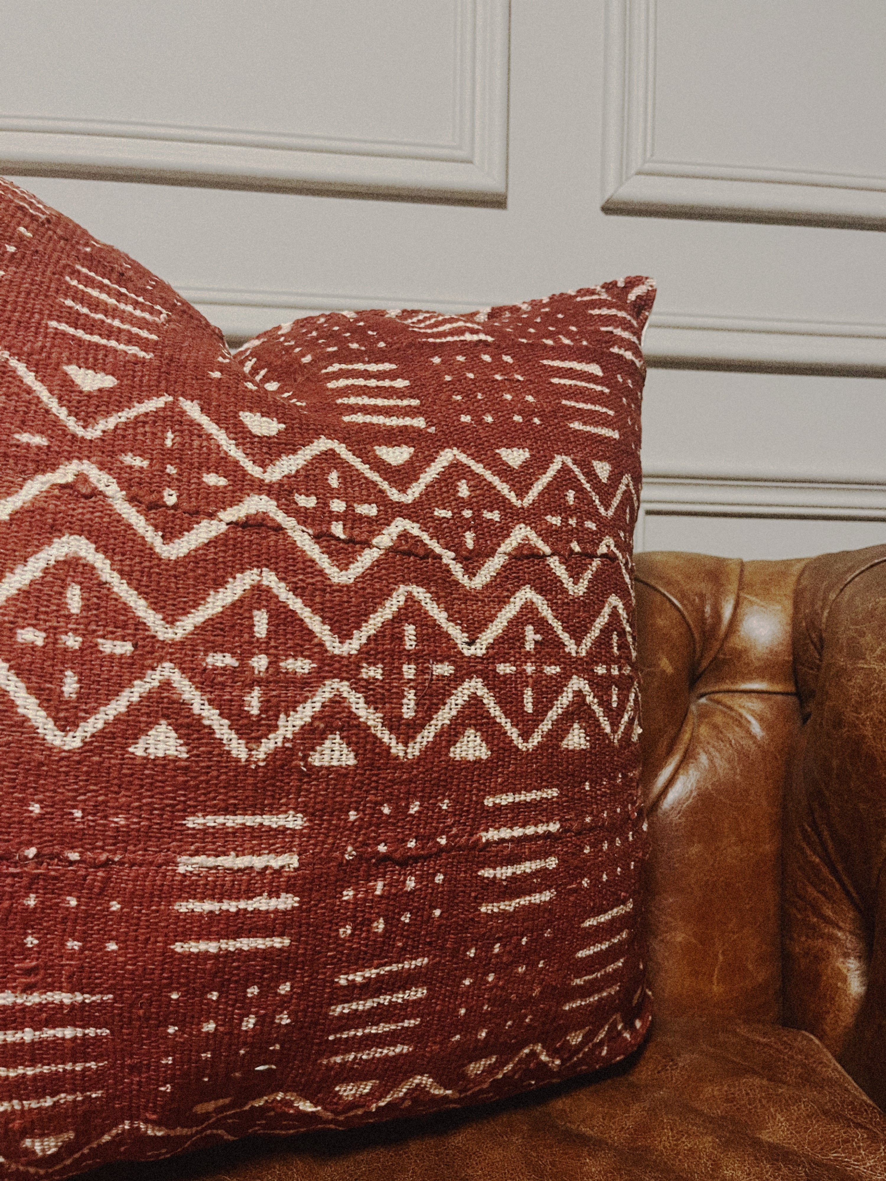 Kidal Rust Mudcloth Cushion