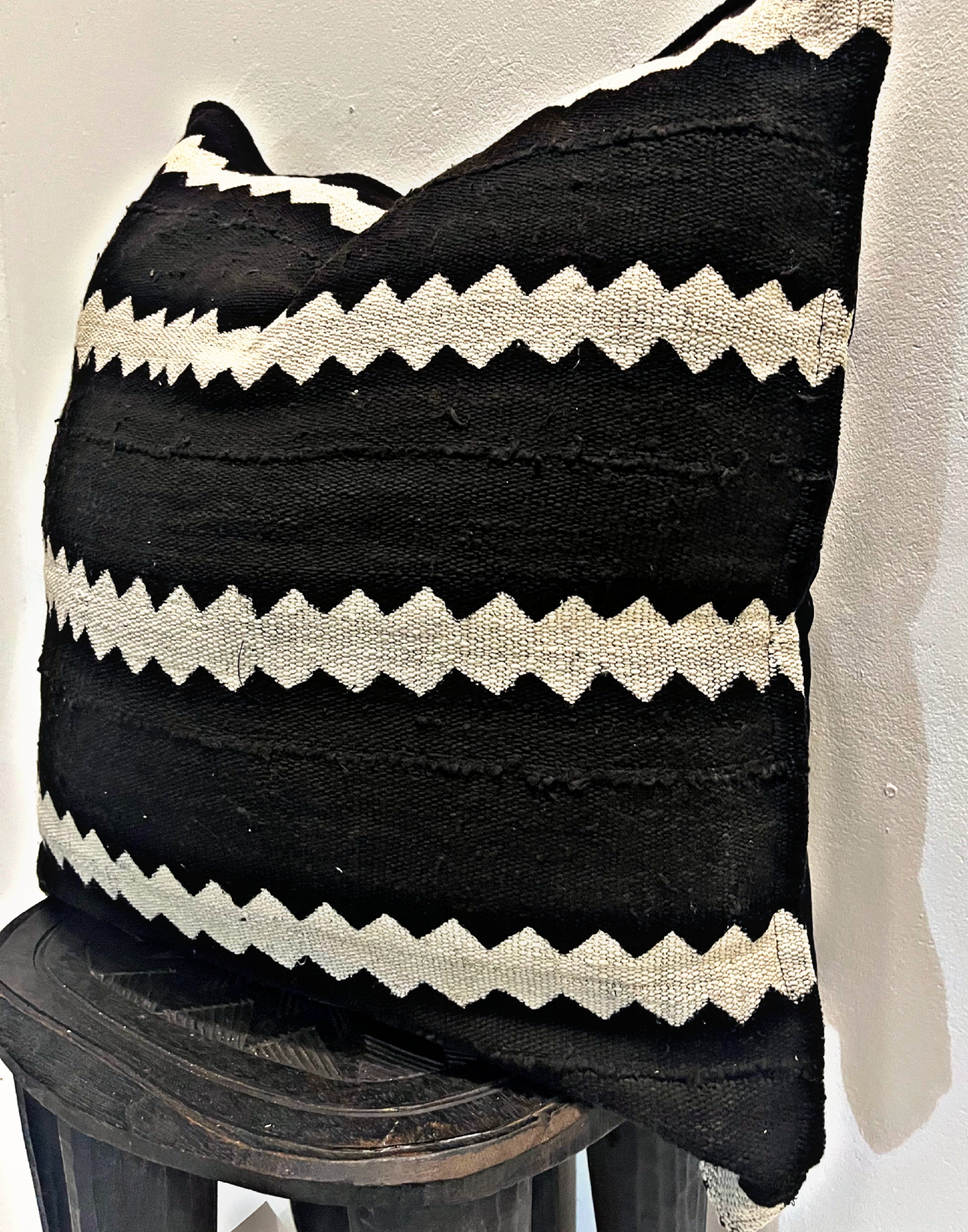 Kita Black Mudcloth Cushion