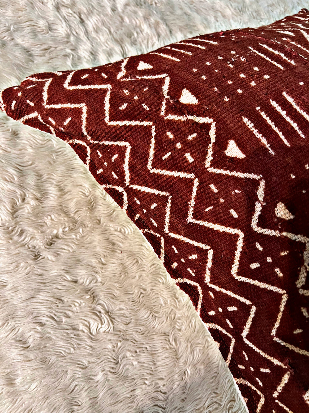 Kidal Rust Mudcloth Cushion