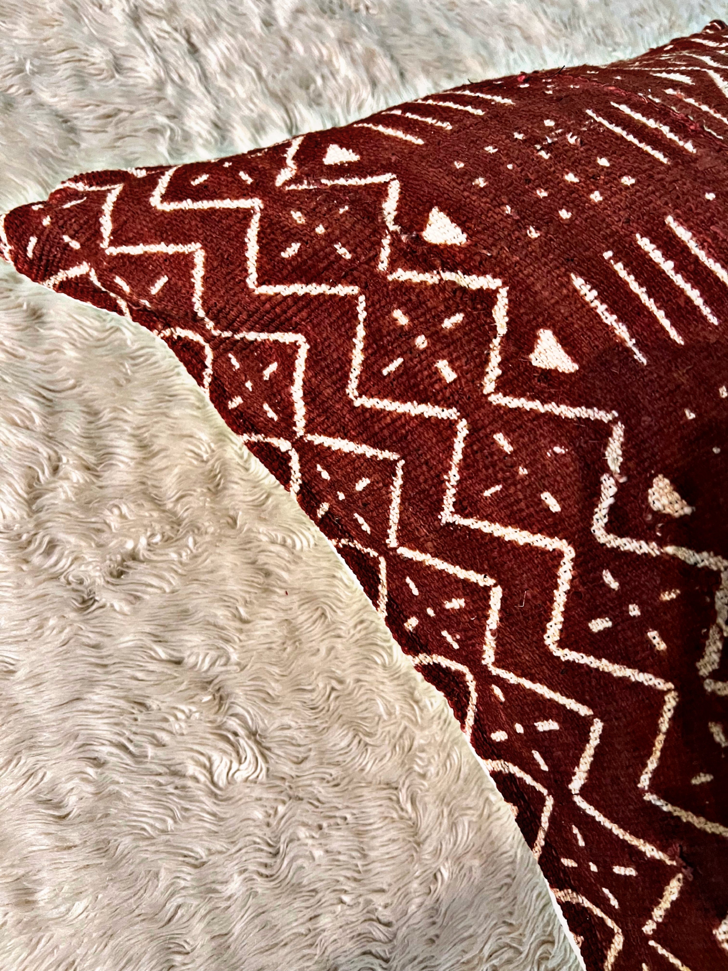 Kidal Rust Mudcloth Cushion